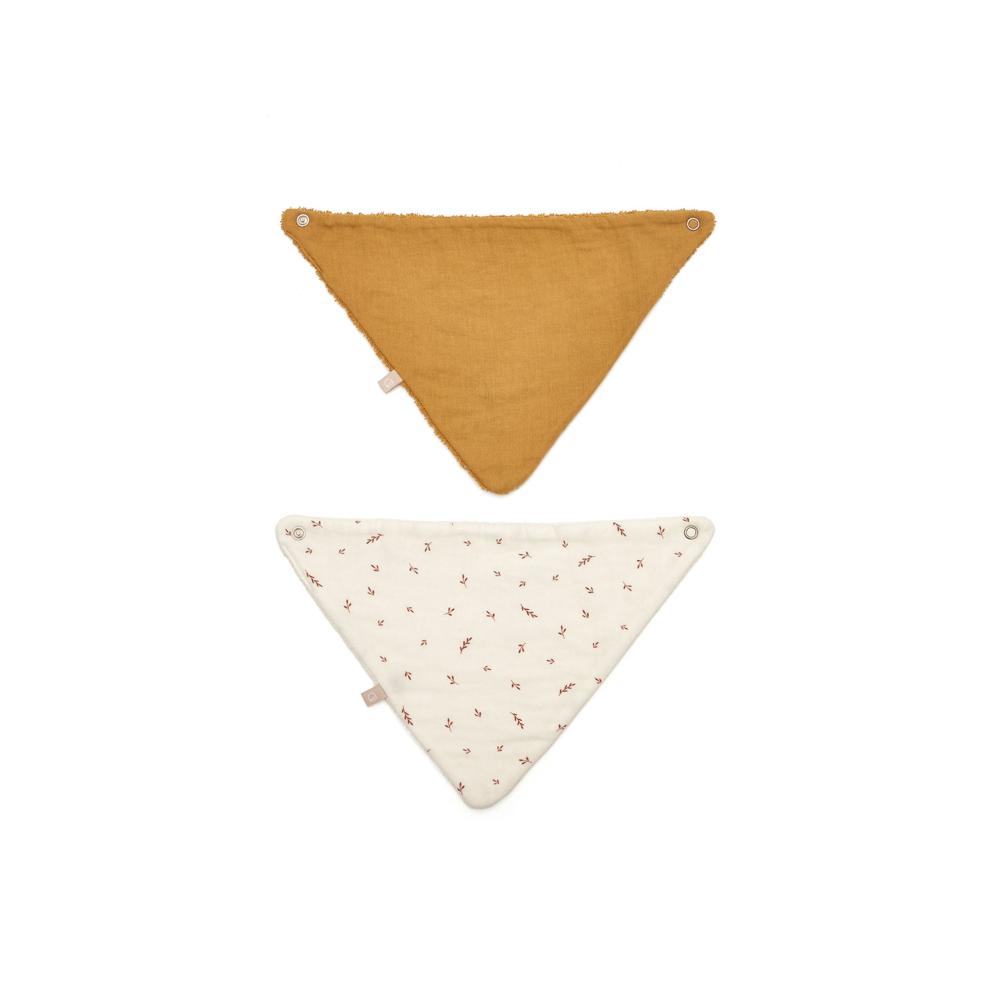 Deya set of 2 cotton bandanas with mustard and white pattern