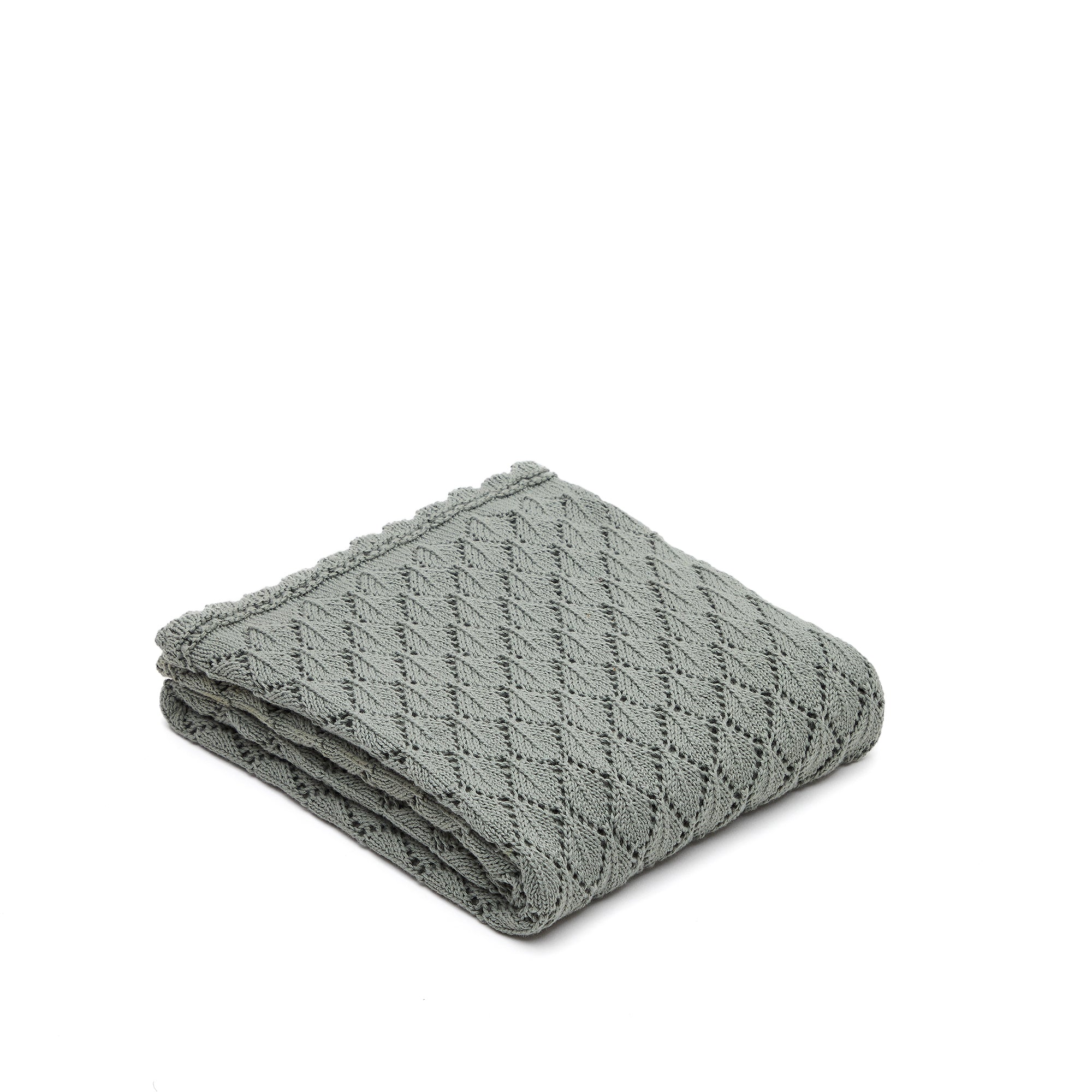 Ria green knitted blanket, 70 x 100 cm