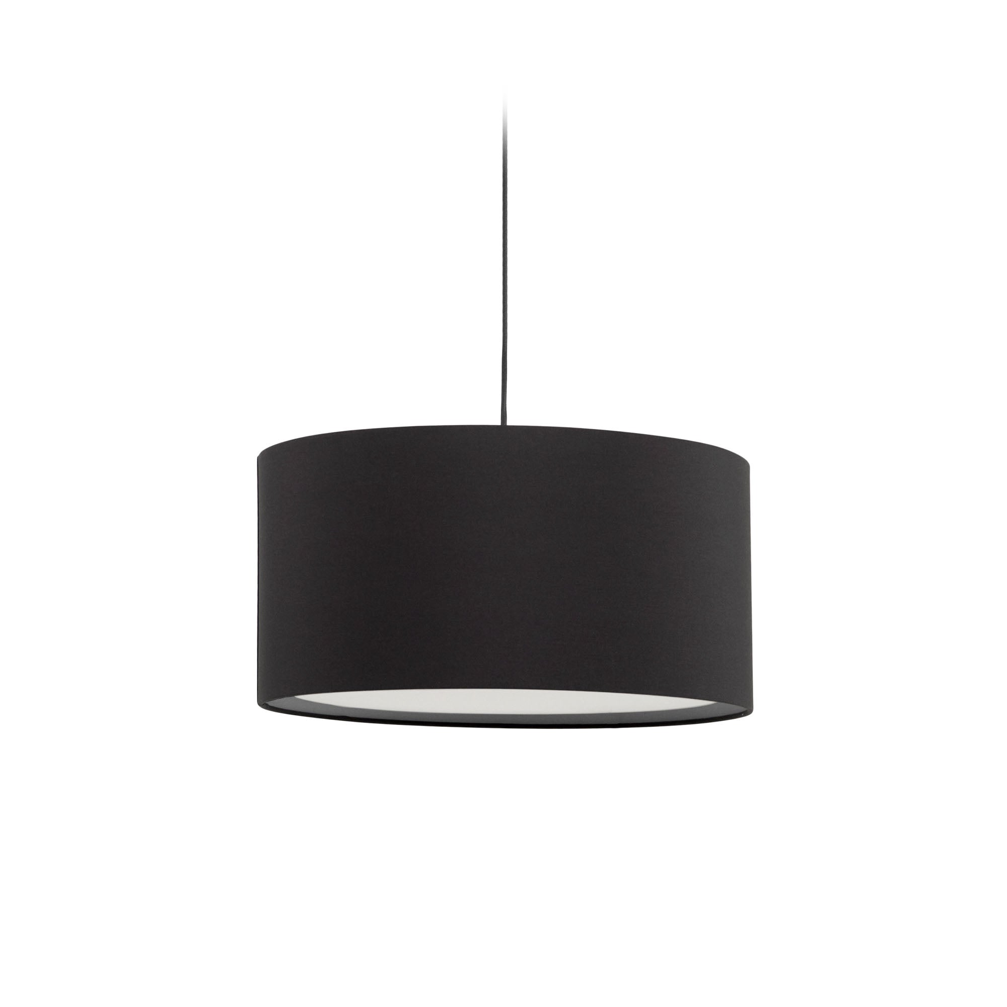 Santana ceiling lamp shade in black with white diffuser, Ø 40 cm