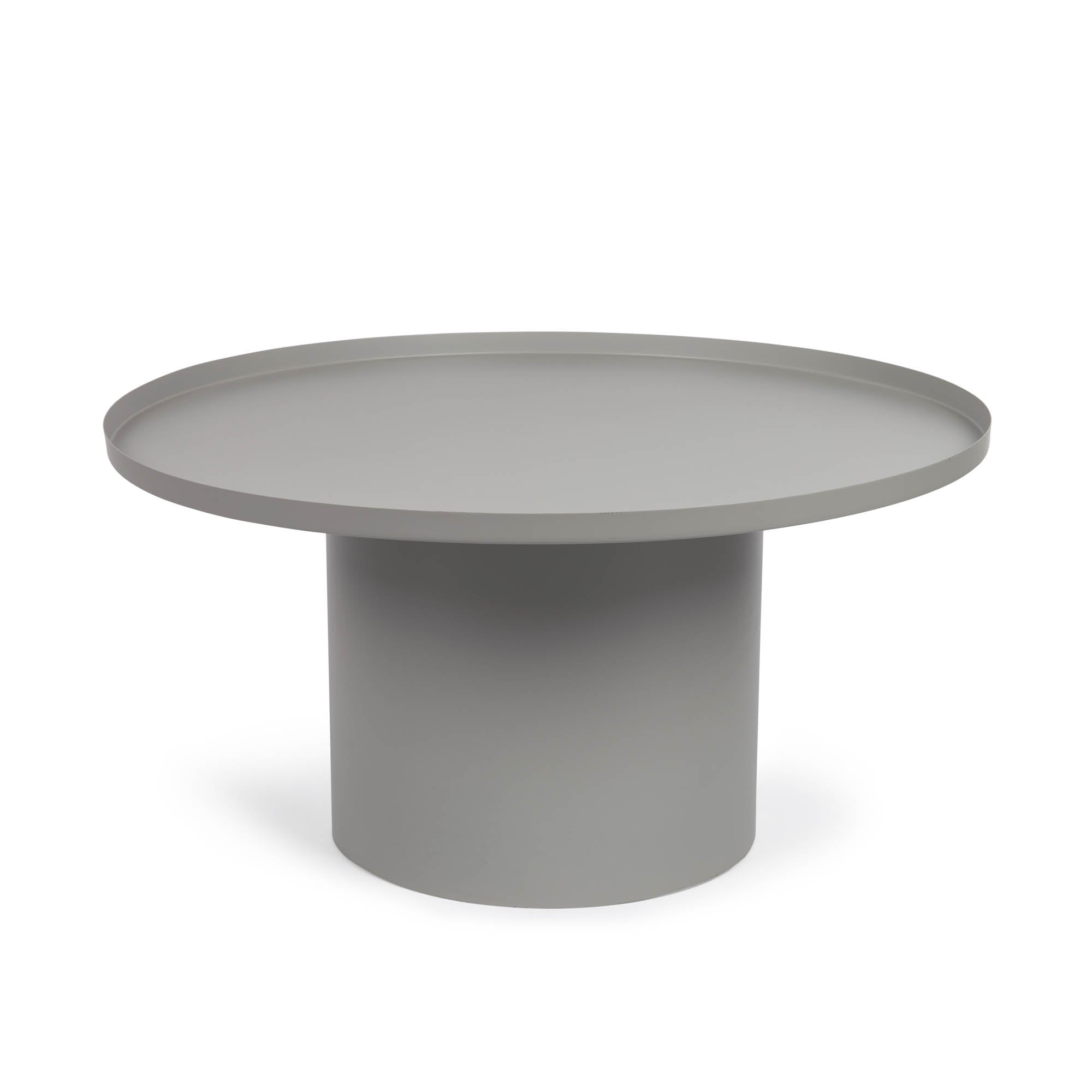 Fleksa round side table in grey metal Ø 72 cm