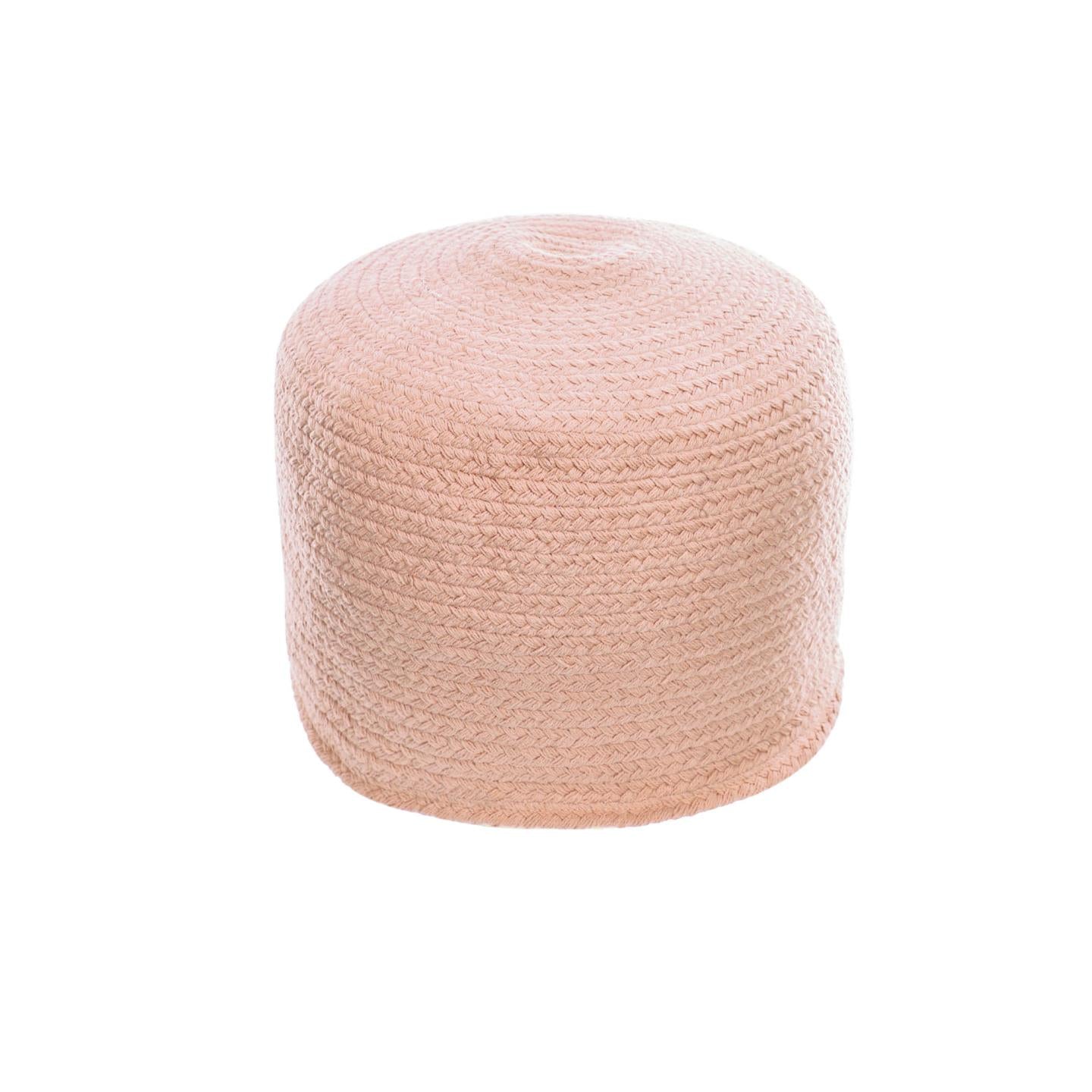 Daiana kerek pamut puff rózsaszínben Ø 40 cm