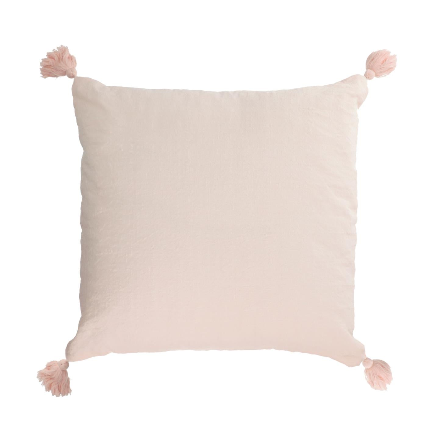 Eirenne cotton and linen cushion cover in pink 45 x 45 cm