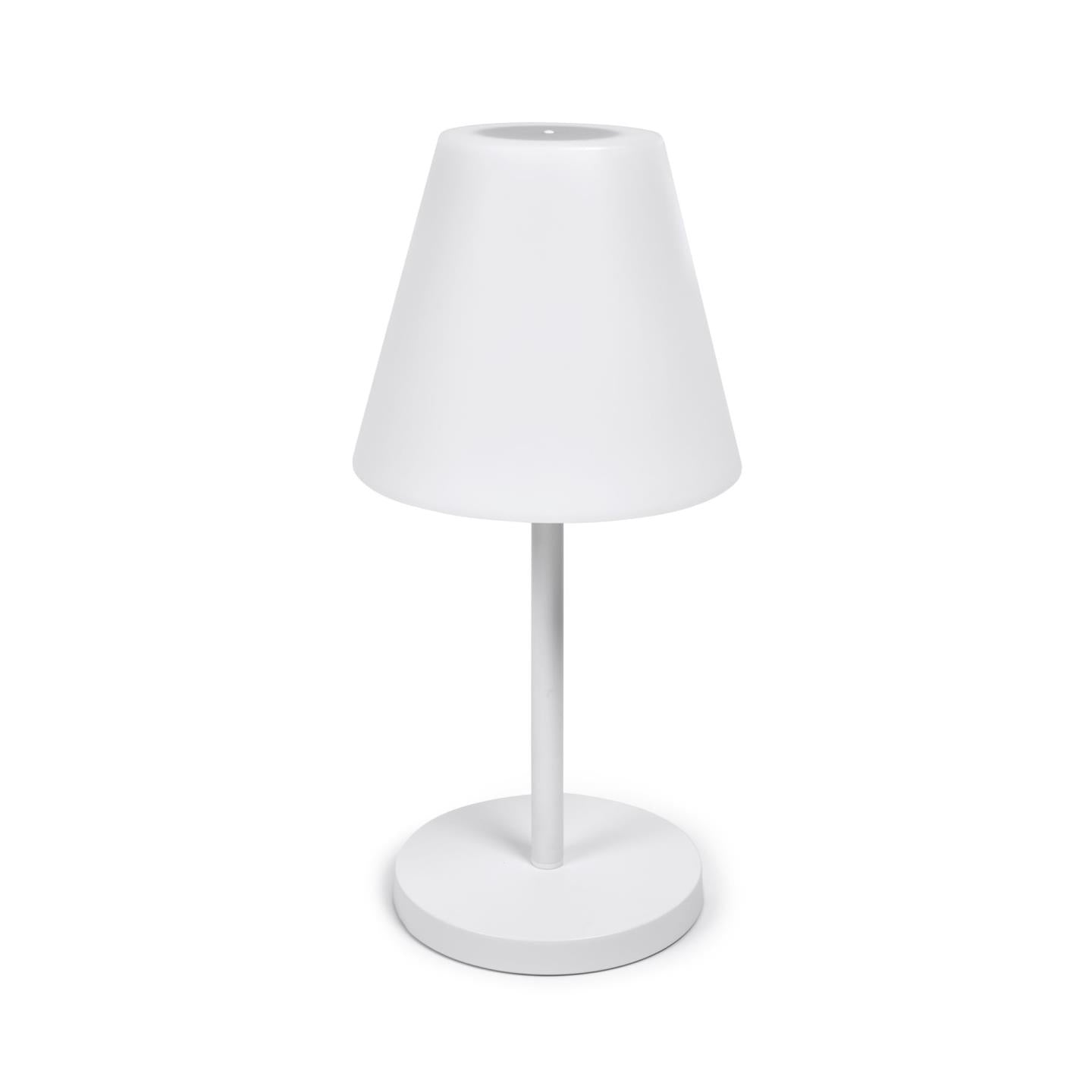 Amaray kültéri asztali lámpa acélból, fehér kivitelben
