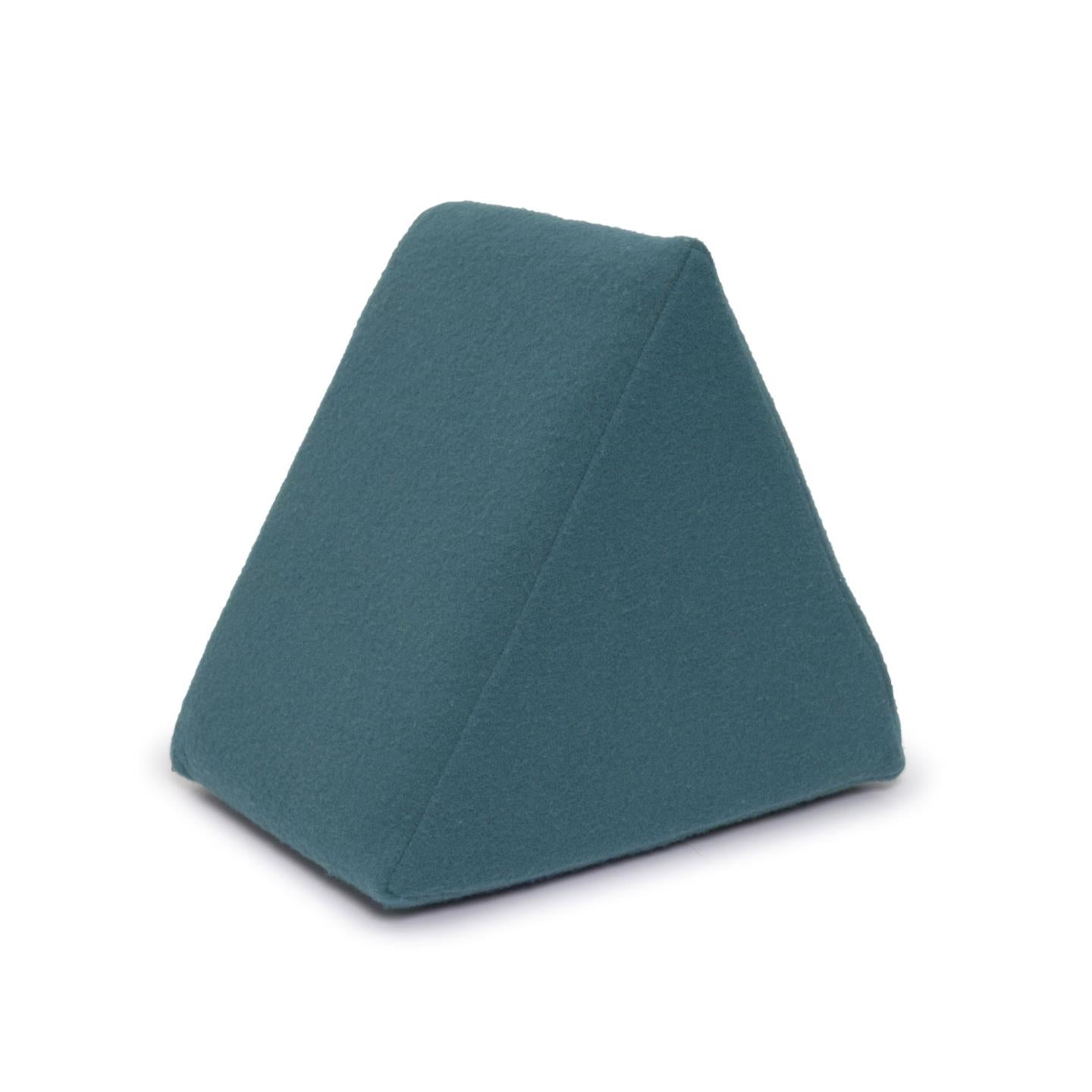 Jalila triangular pouffe in blue 25 x 25 cm