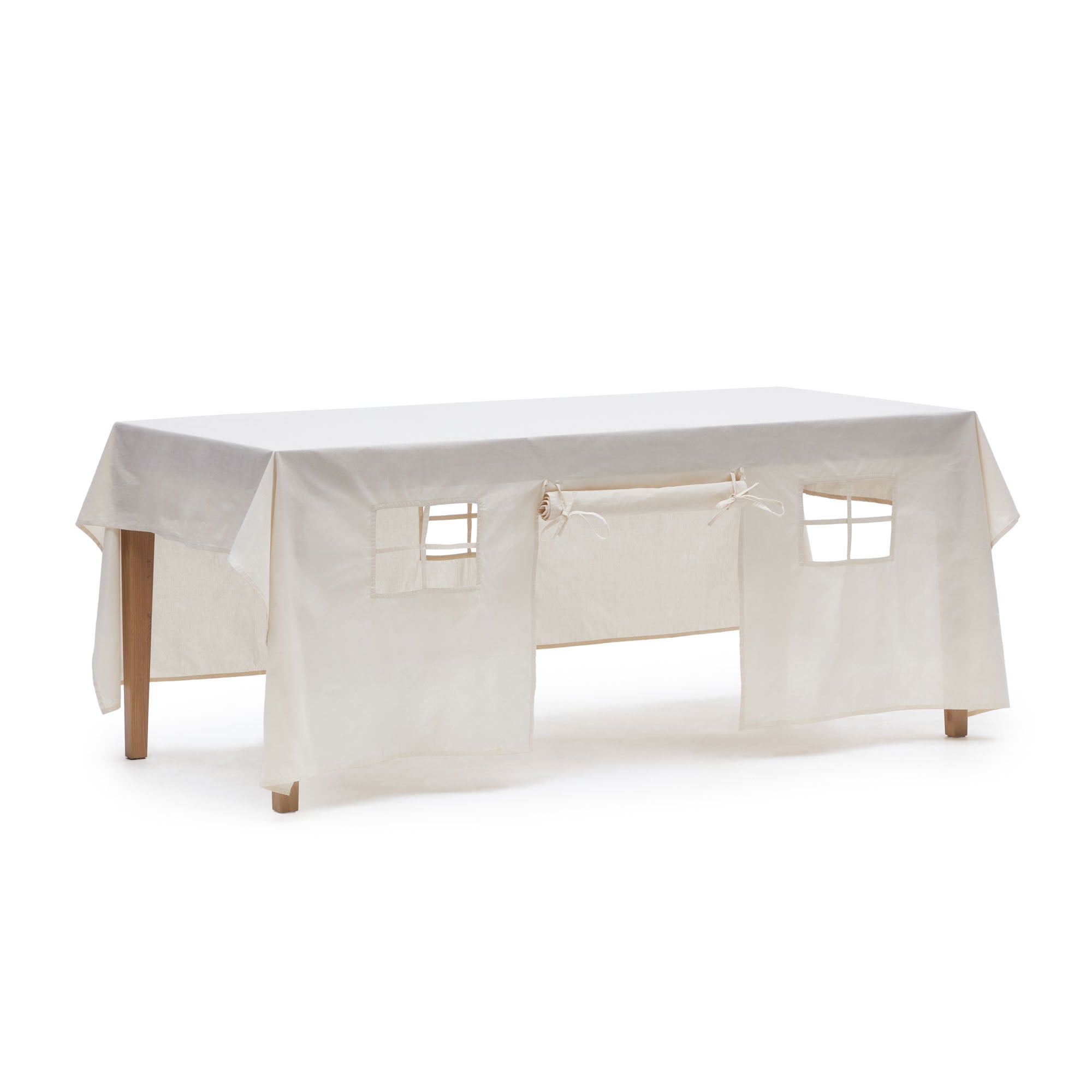 Temis 100% cotton playhouse with cover in white 230 x 210 cm