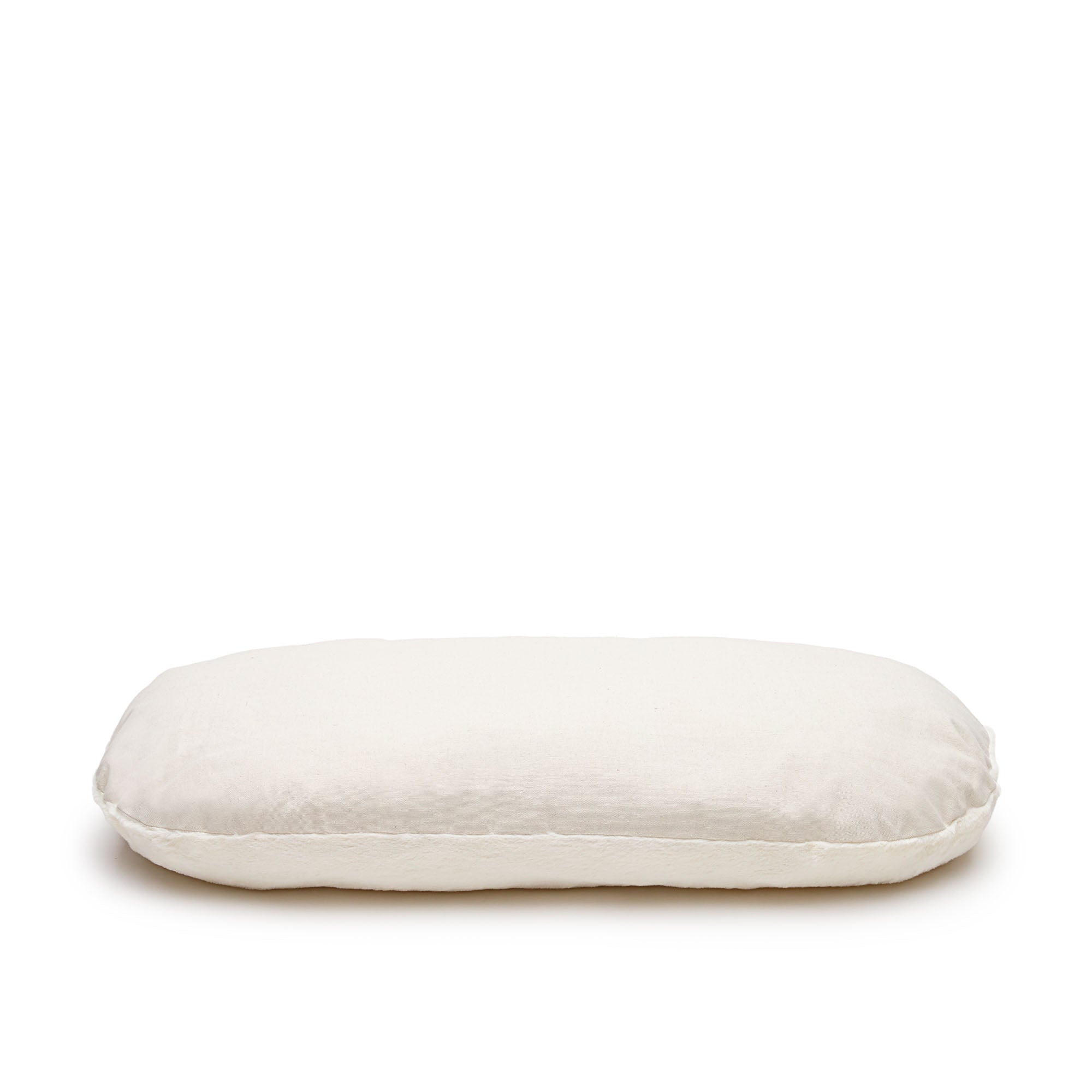 Codie portable pet cushion in white fur, Ø 80 x 10 cm