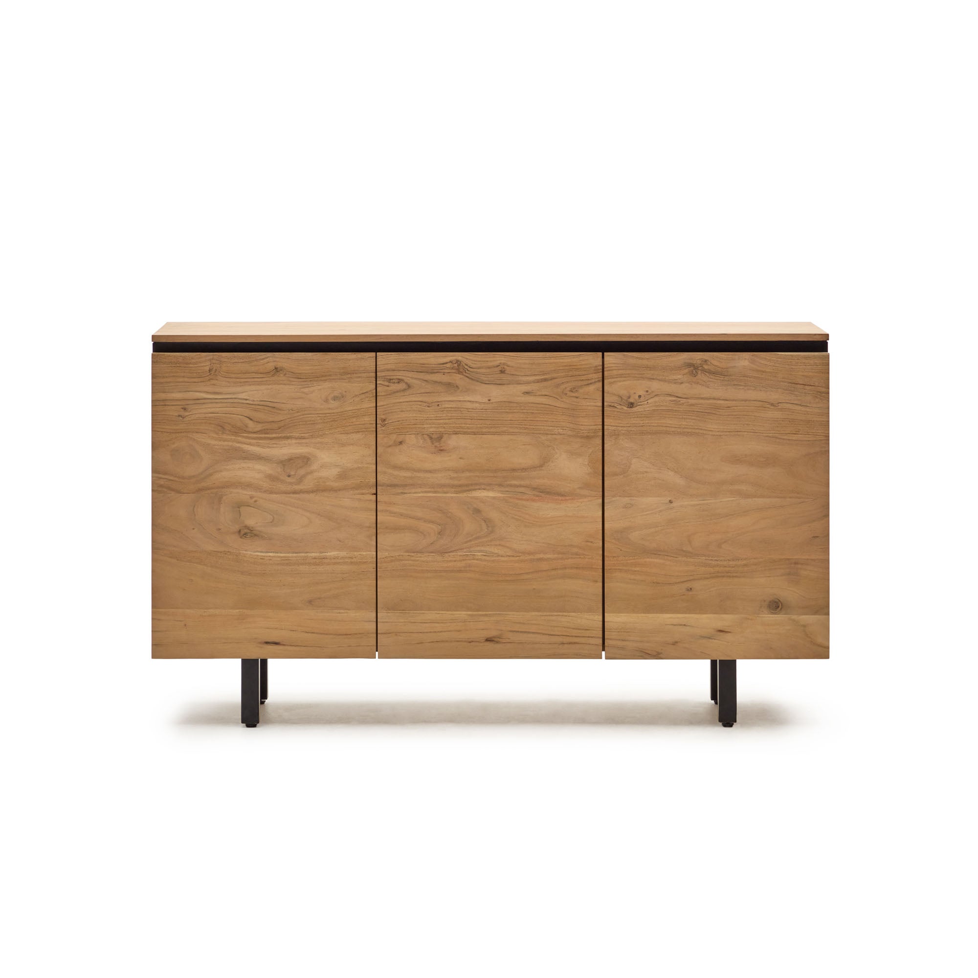 Uxue solid acacia wood sideboard in a natural finish, 150 x 88 cm