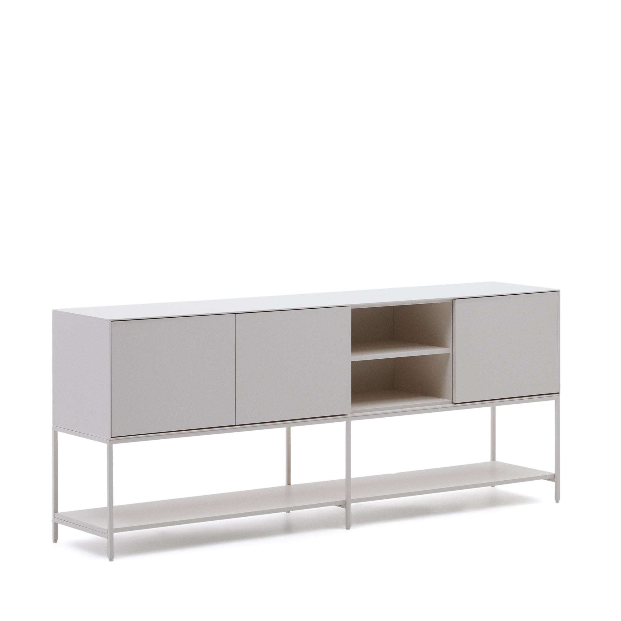 Vedrana 3-door sideboard white lacquered MDF 195 x 80 cm