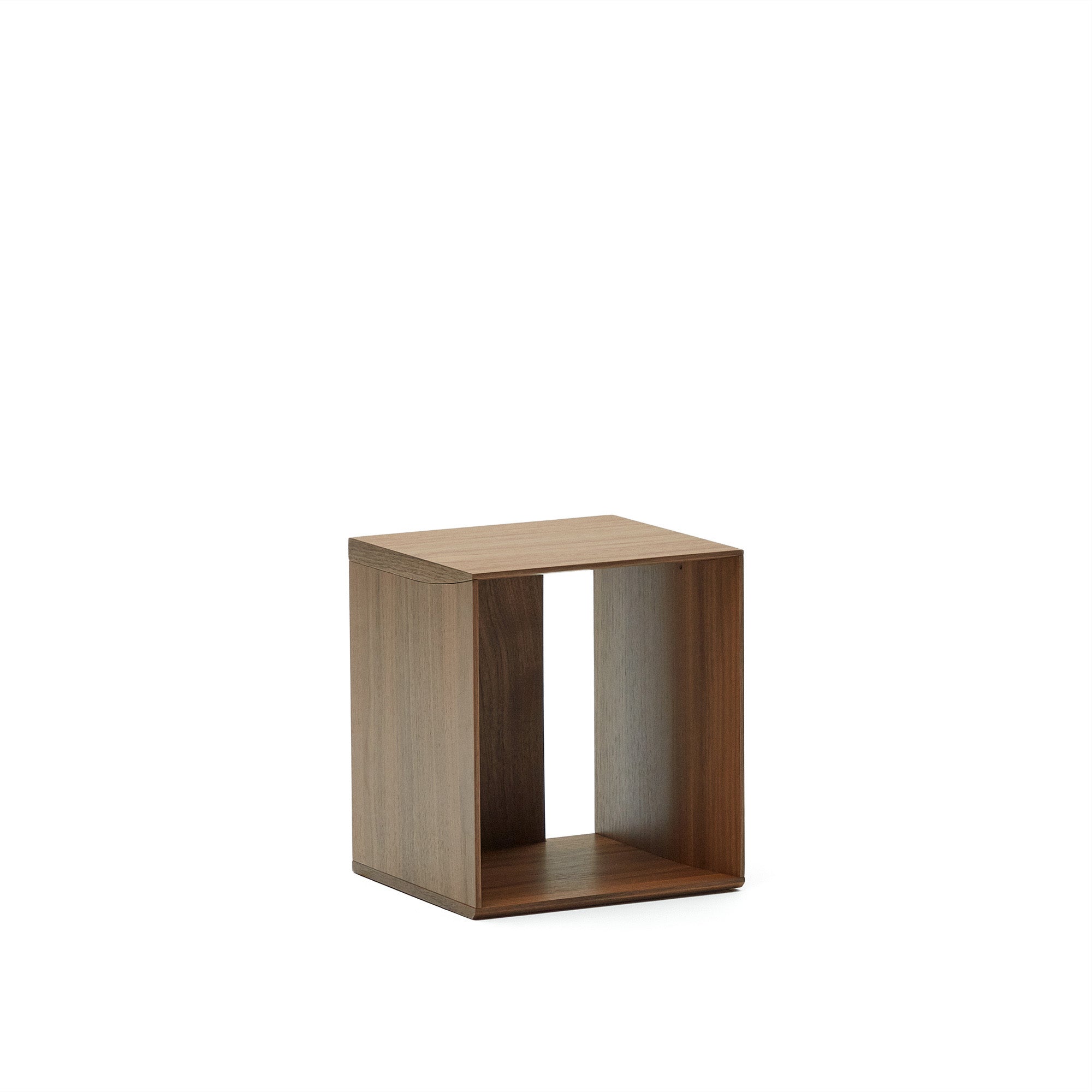 Litto small shelf module in walnut veneer, 34 x 38 cm