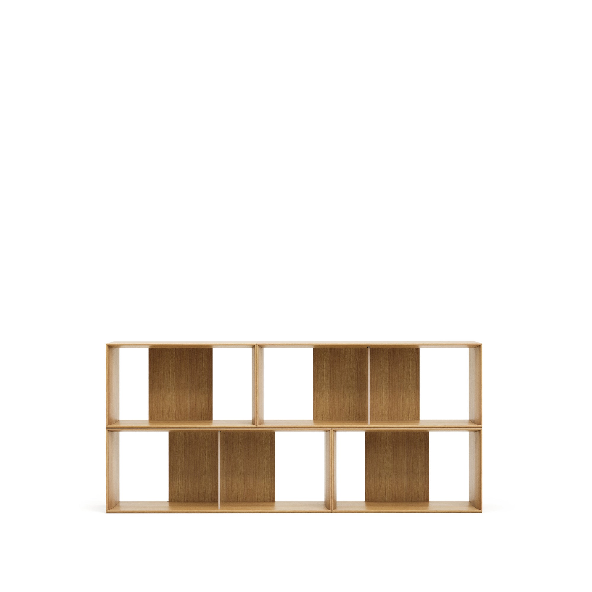 Litto 4 darabos moduláris polcszett tölgyfa furnérból, 168 x 76 cm