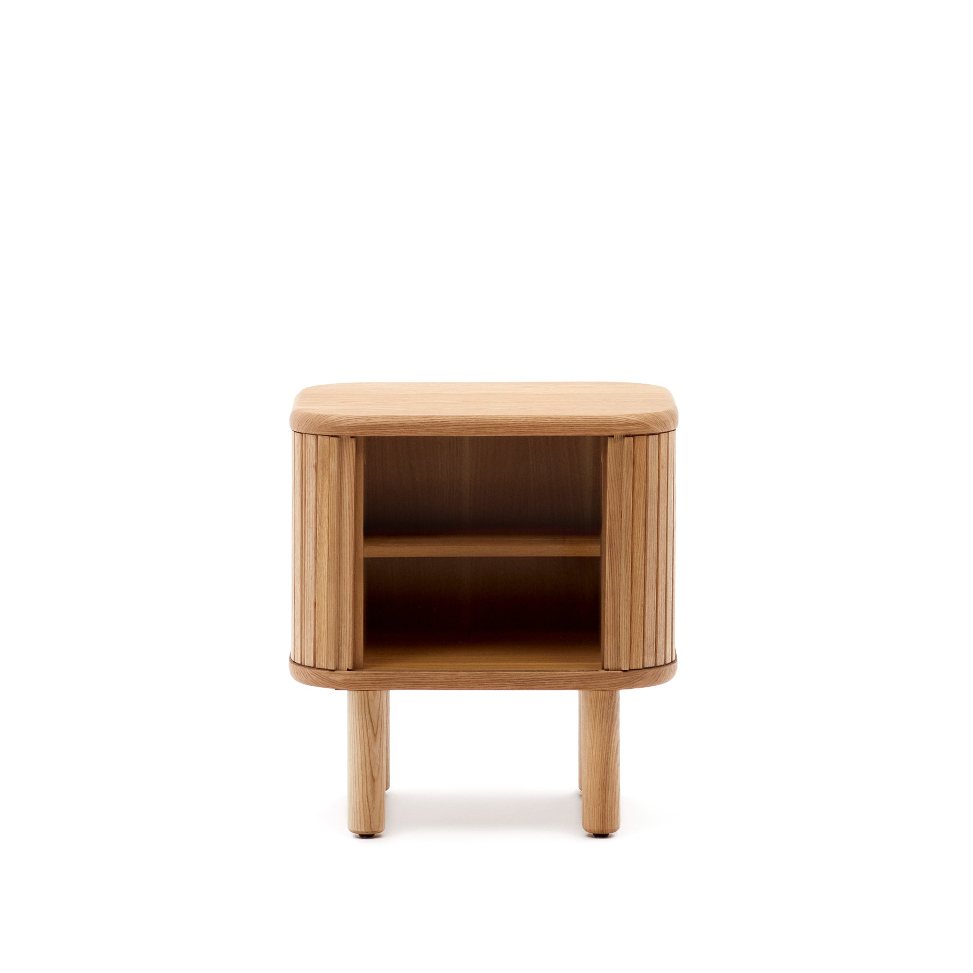 Mailen bedside table in ash veneer with a natural finish 50 x 55 cm