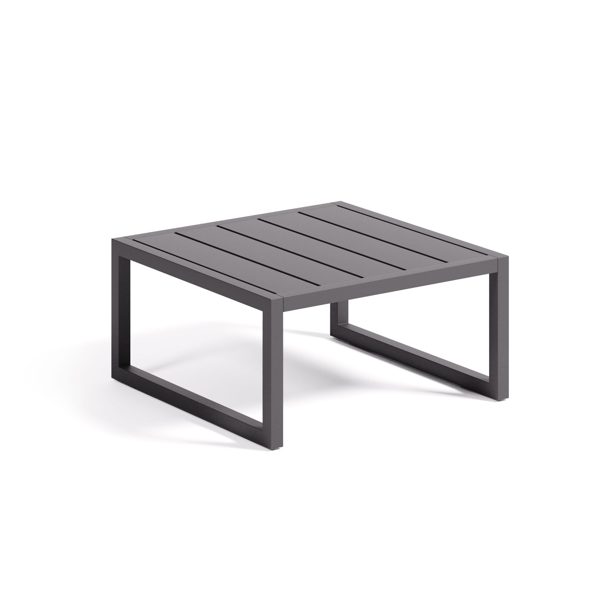 Comova 100% outdoor side table made from black aluminium, 60 x 60 cm