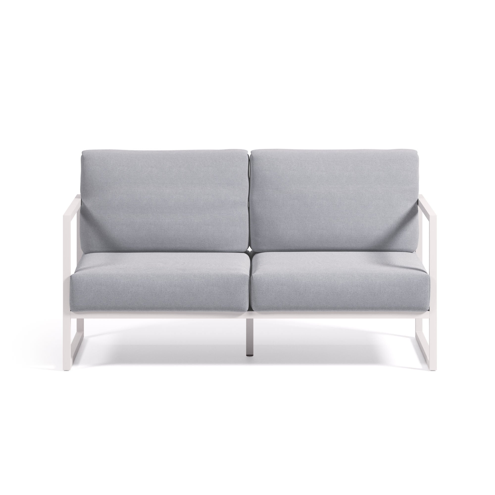 Comova 100% kültéri 2 személyes kanapé kék és fehér alumíniumból, 150 cm