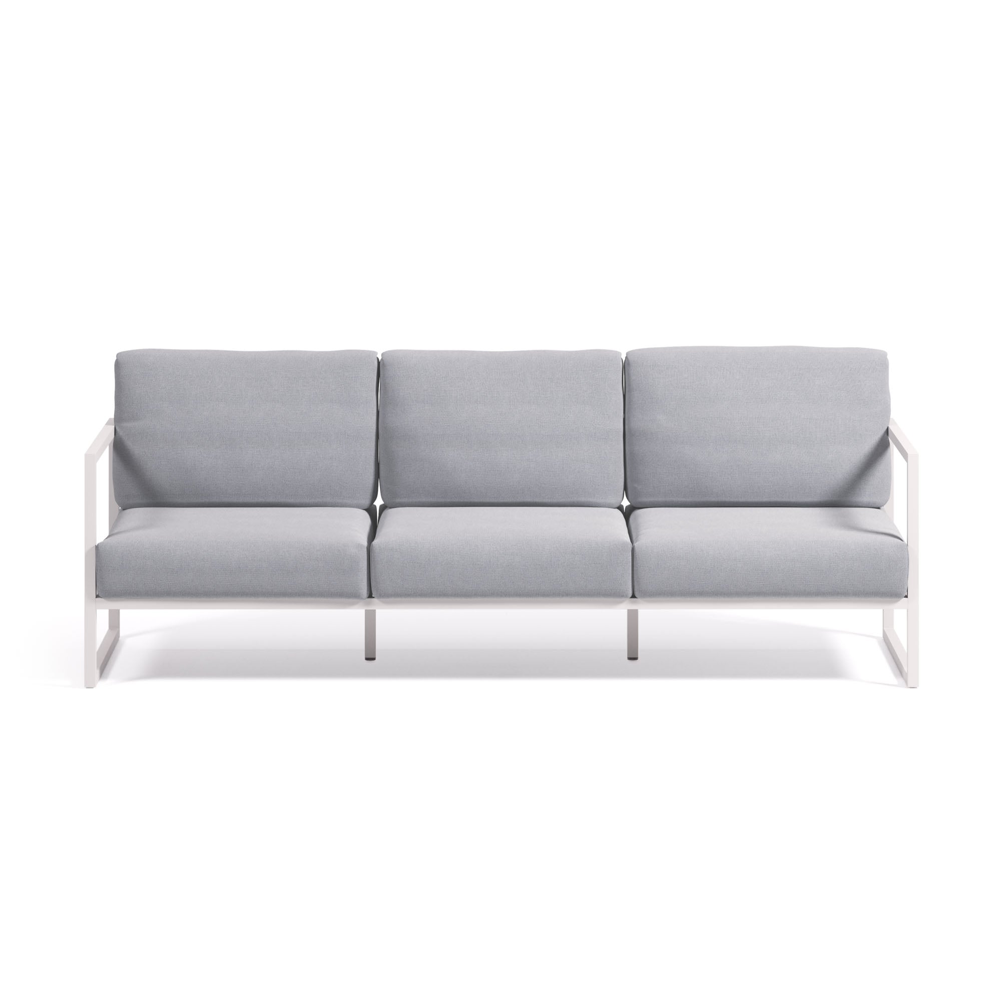 Comova 100% kültéri 3 személyes kanapé kék és fehér alumíniumból, 222 cm, 222 cm
