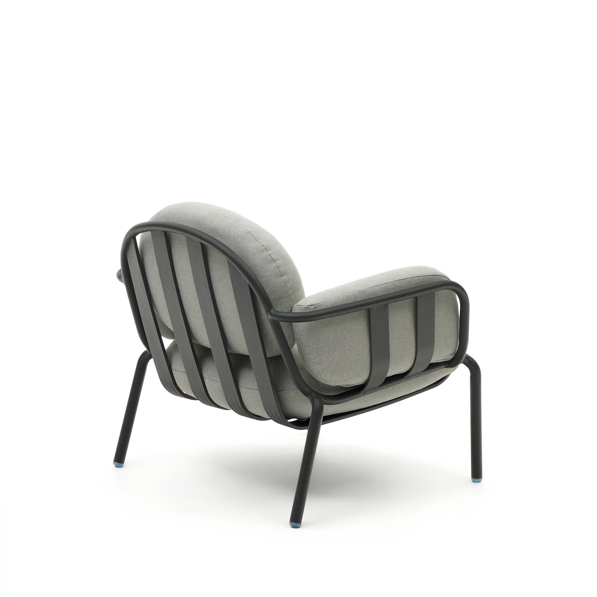 Joncols outdoor aluminium armchair with a powder coated grey finish