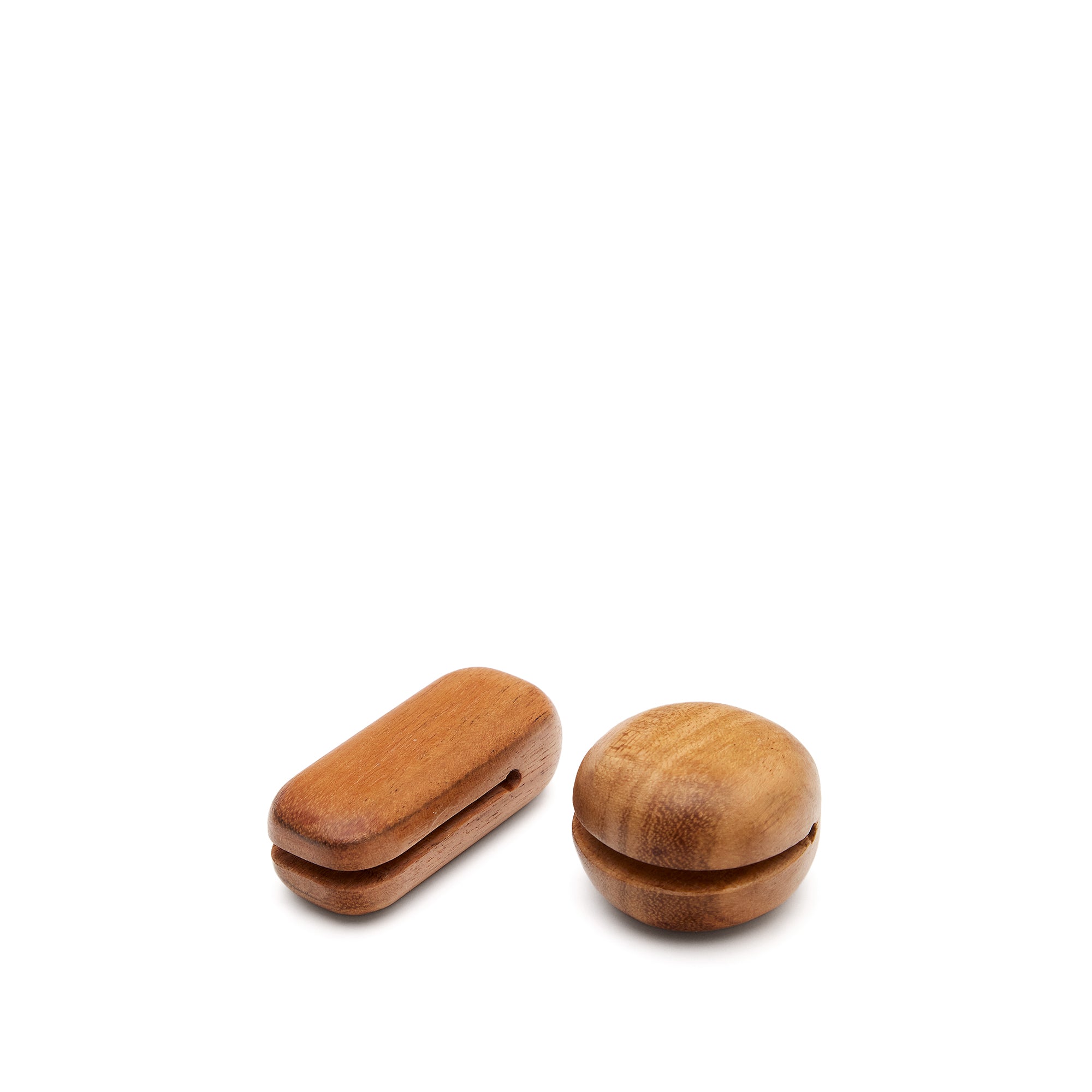Xena set of 2 solid acacia wood clips for closing bags