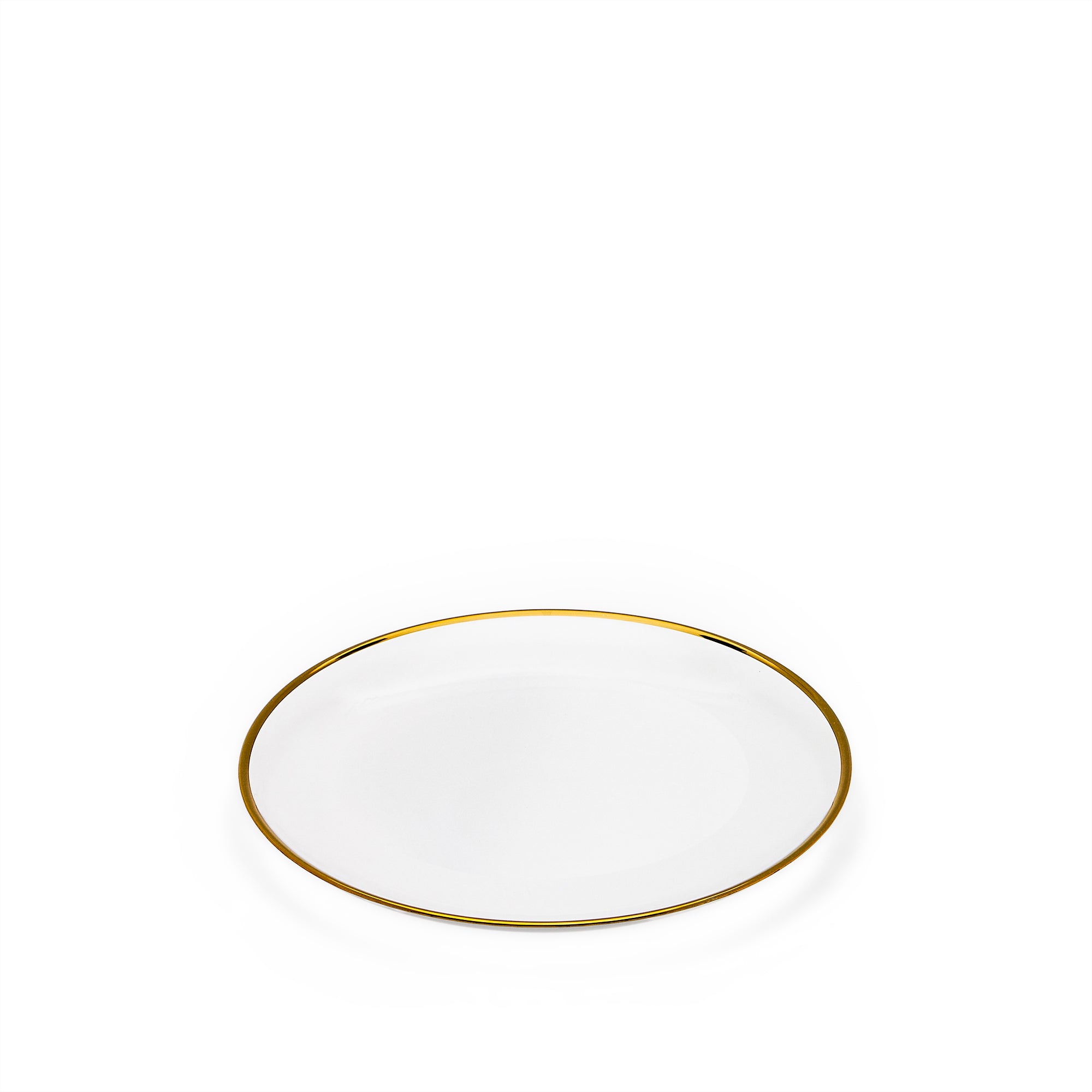 Nelie lapos tányér aranyszegéllyel