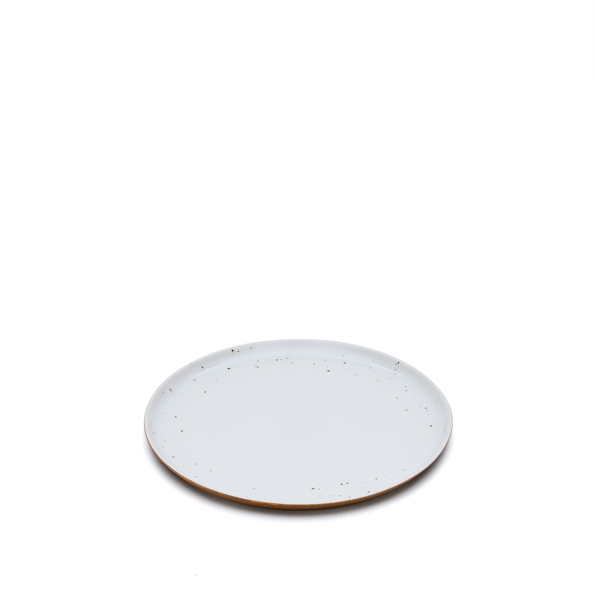 Publia white ceramic dessert plate