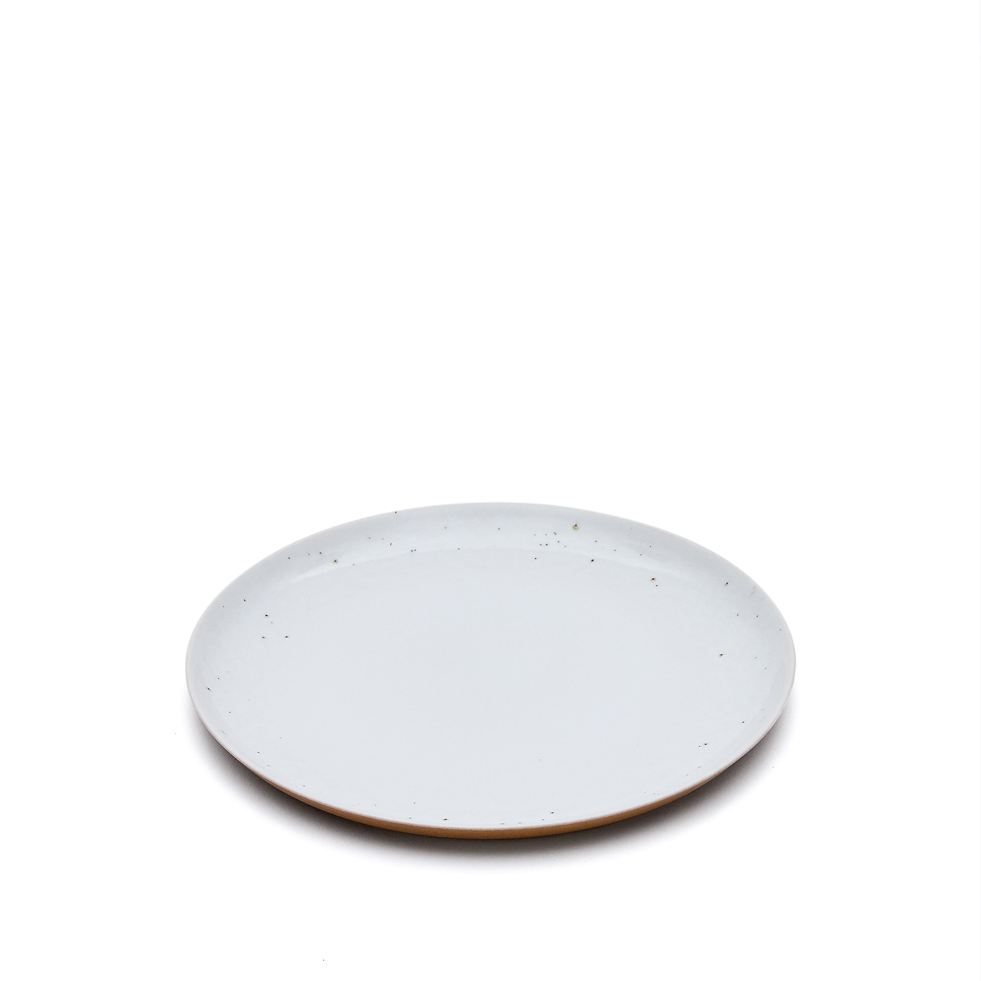 Publia white ceramic dinner plate