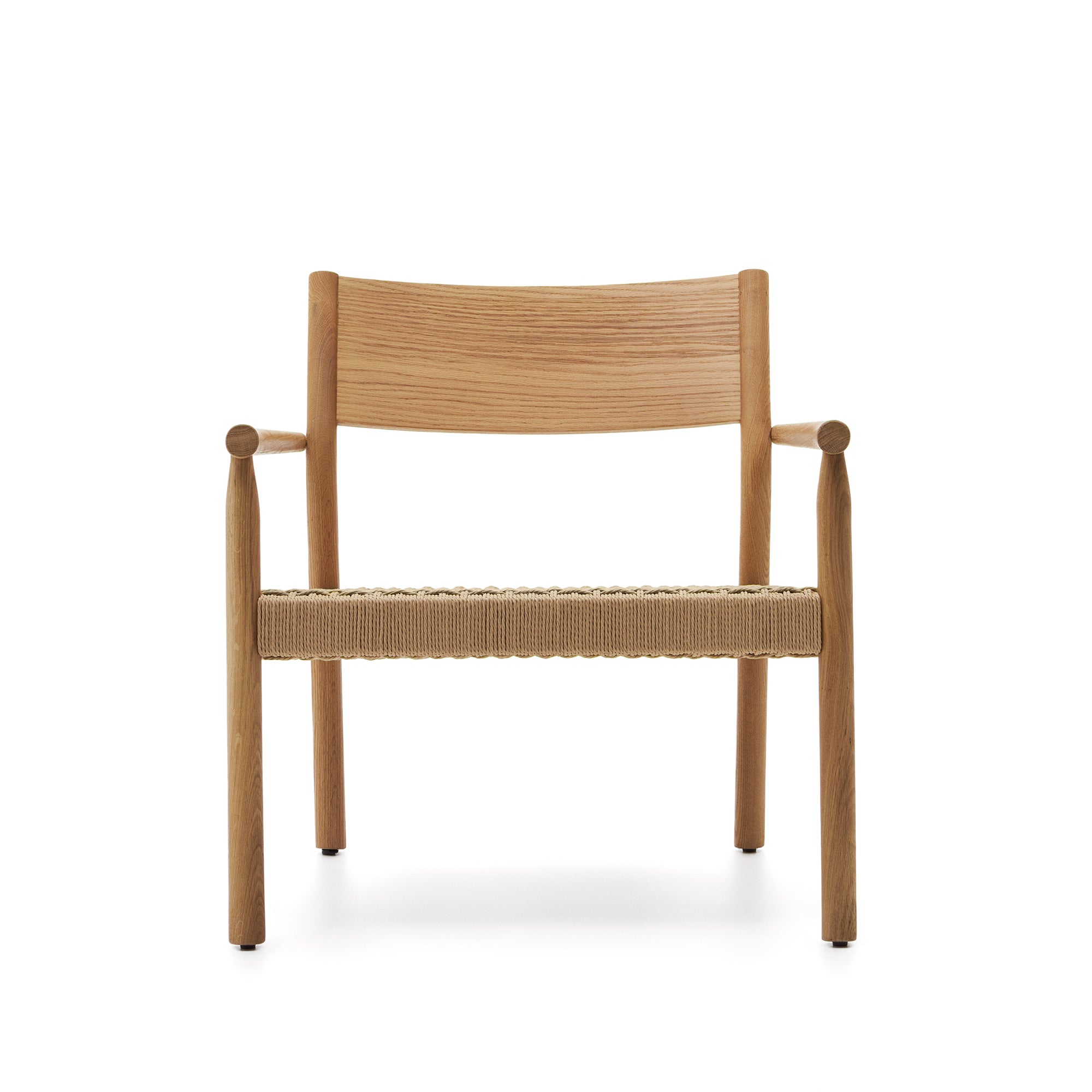 Yalia armchair in natural solid oak 100% FSC with  paper rope seat