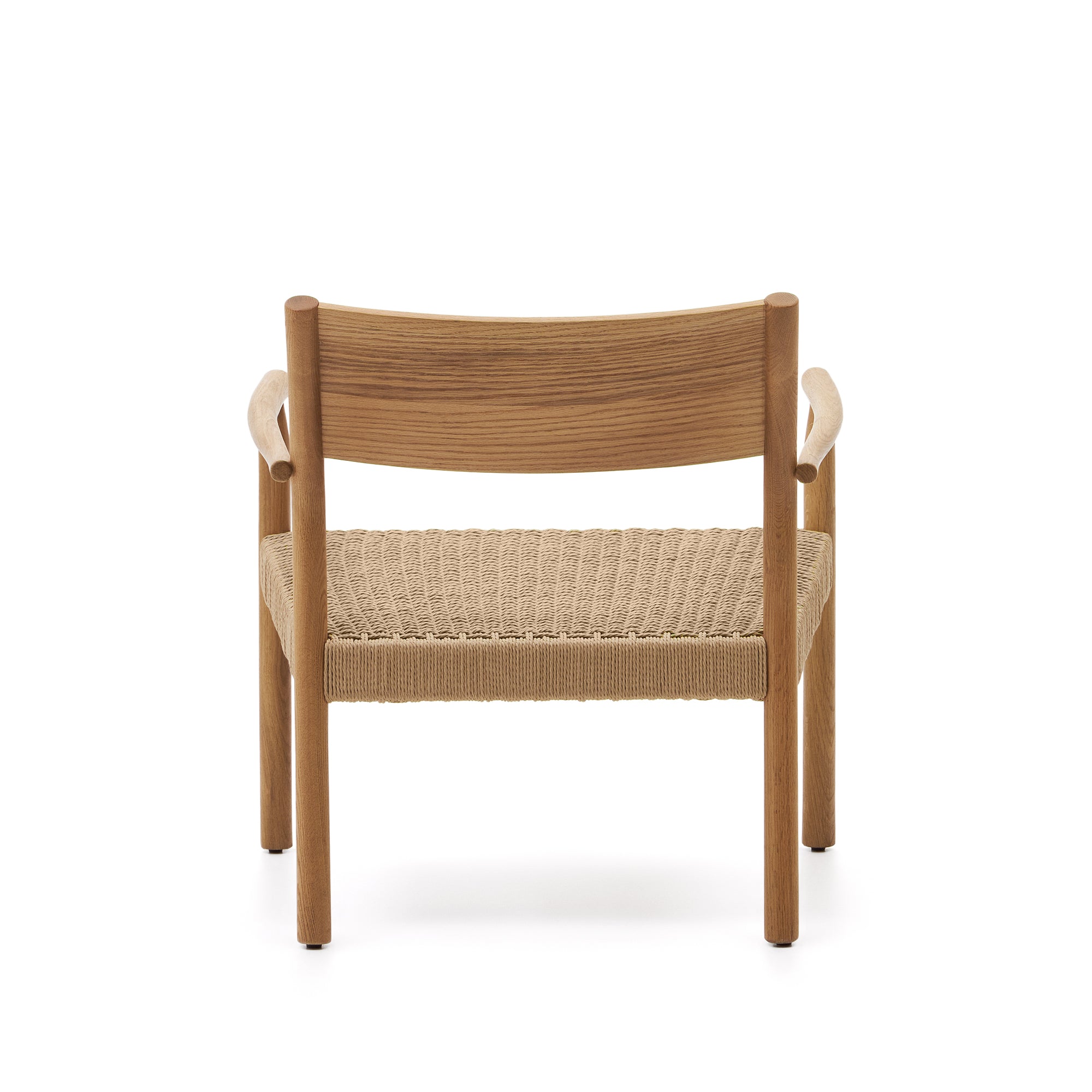 Yalia armchair in natural solid oak 100% FSC with  paper rope seat