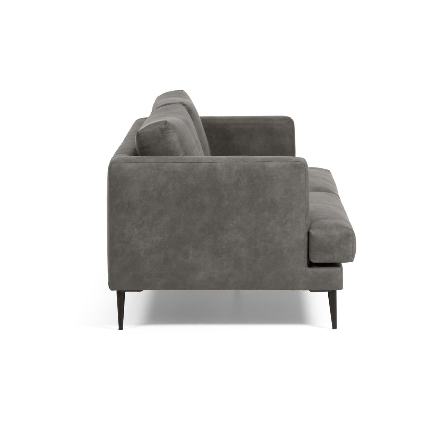 Tanya 2 seater sofa upholstered in dark grey 183 cm