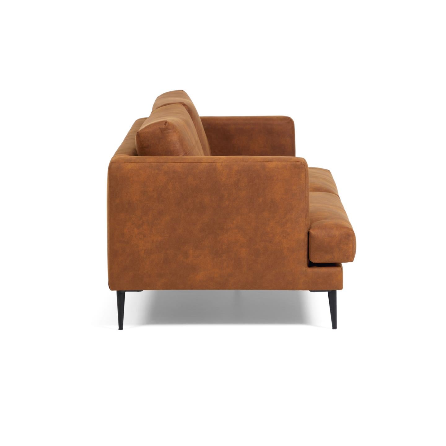 Tanya 2 seater sofa upholstered in light brown, 183 cm