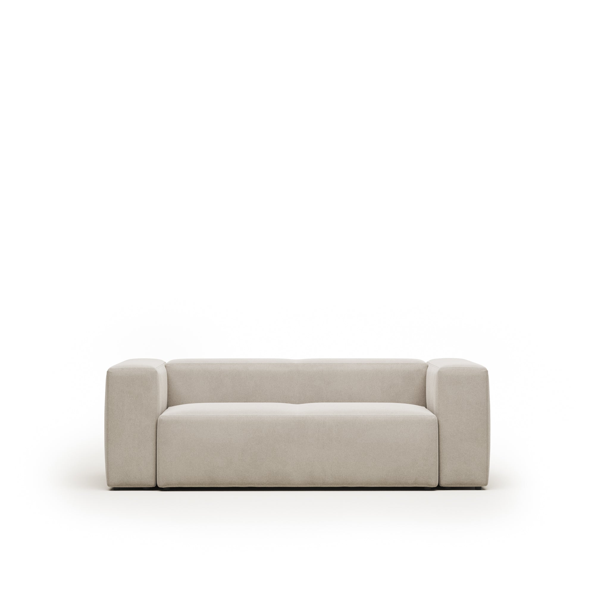 Blok 2 személyes kanapé bézs színben, 210 cm
