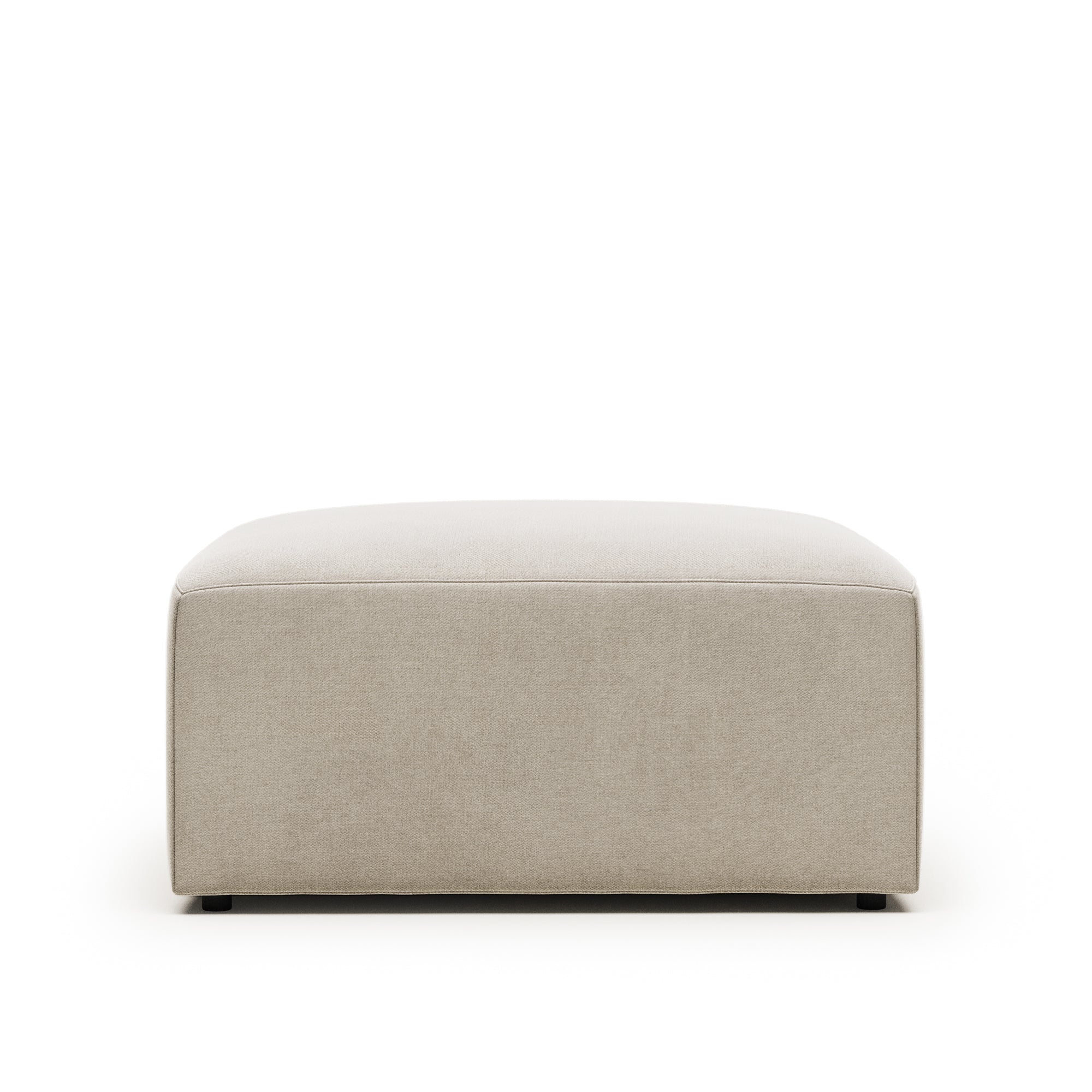 Blok footstool in beige, 90 x 70 cm