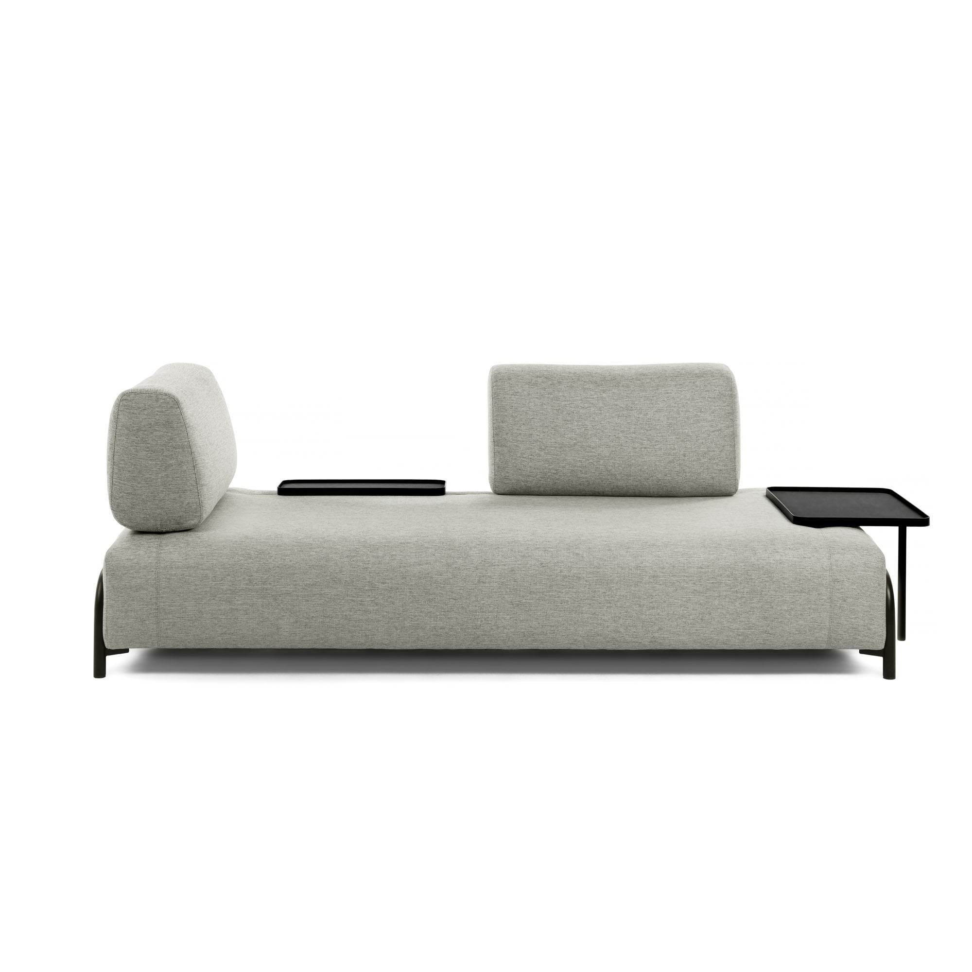 Compo 3 seater sofa with small tray in beige, 232 cm