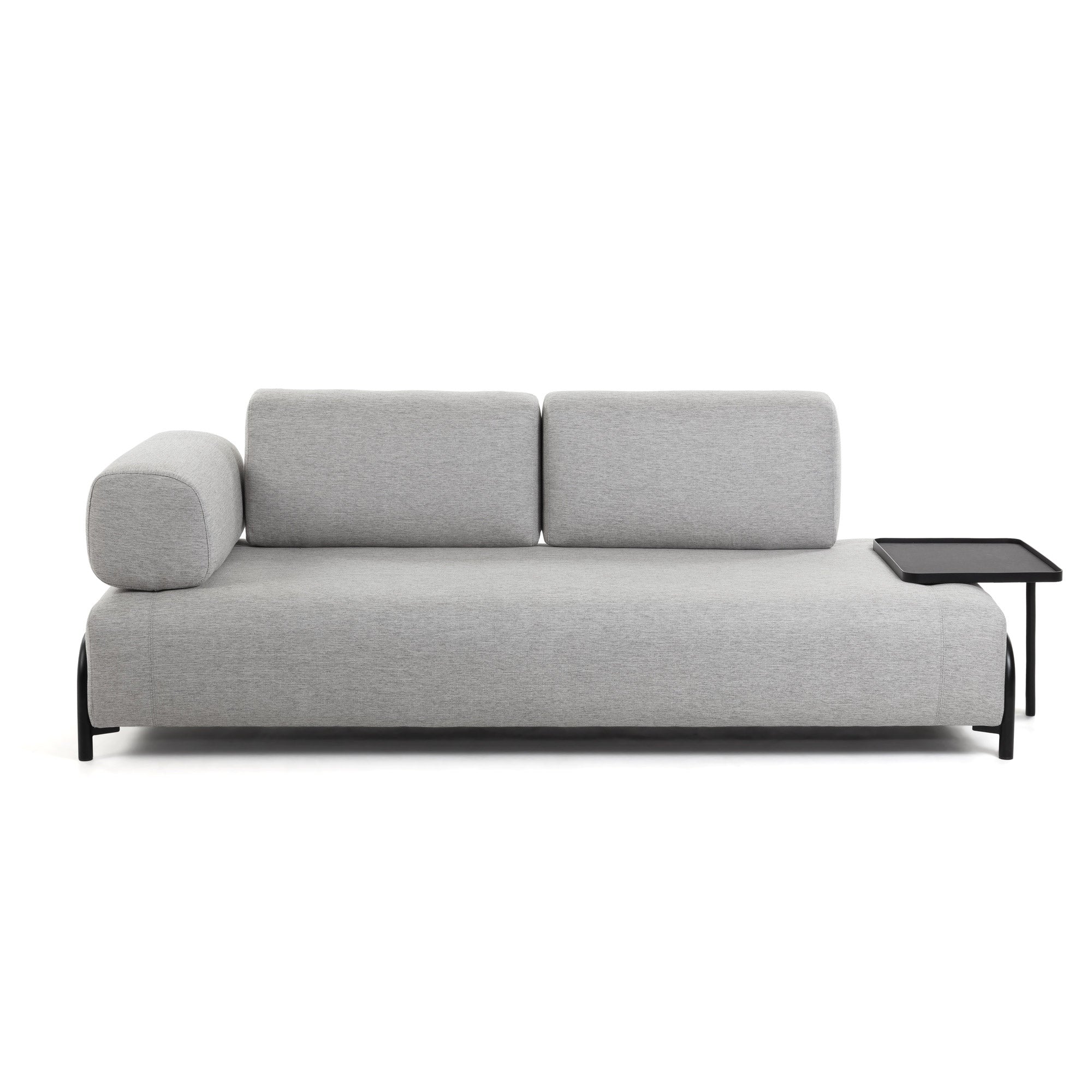 Compo 3 seater sofa in light grey, 232 cm