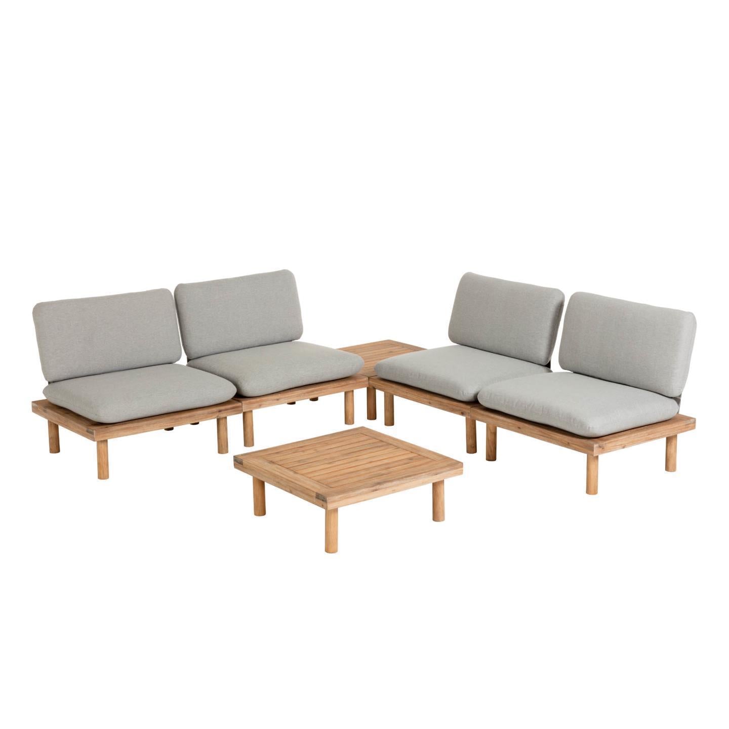 Viridis 4 armchairs and 2 tables set FSC 100%