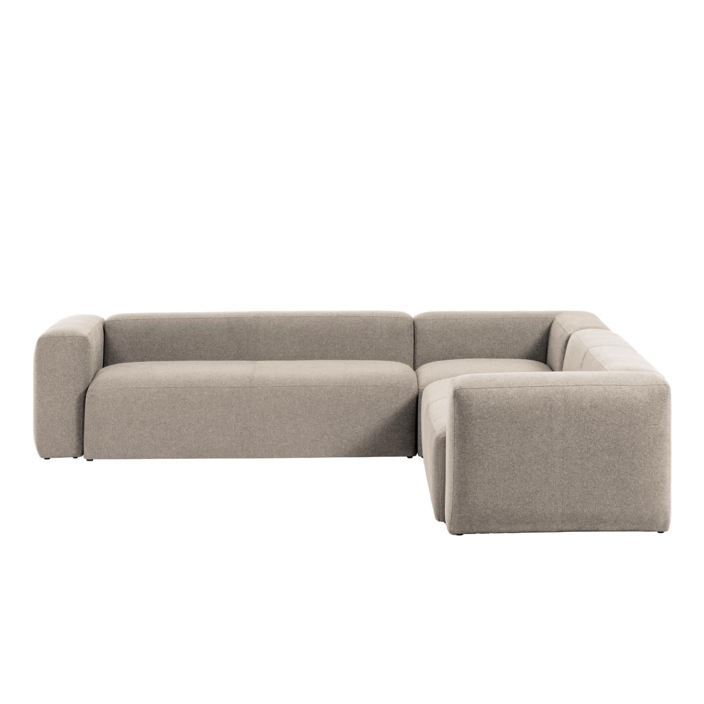 Blok 6 seater corner sofa in beige, 320 x 320 cm