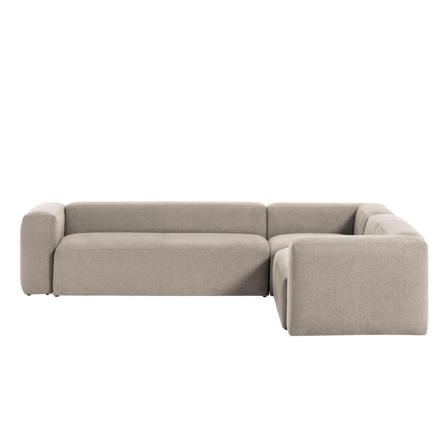 Blok 5 seater corner sofa in beige, 320 x 290 cm / 290 x 320 cm