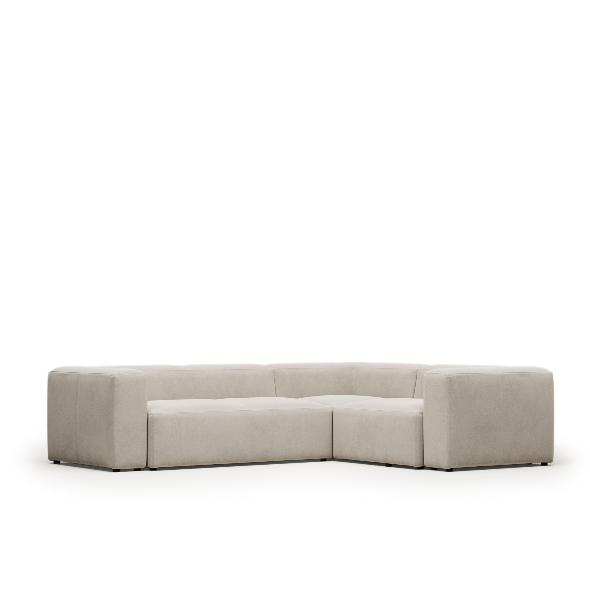 Blok 3 seater corner sofa in beige, 290 x 230 cm / 230 cm 290 cm