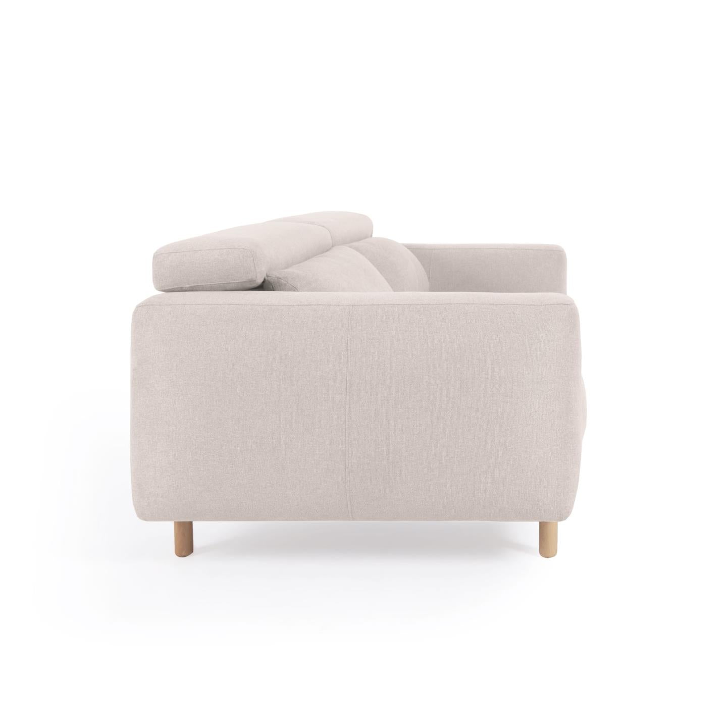 Singa 3 személyes kanapé fehér színben, 215 cm