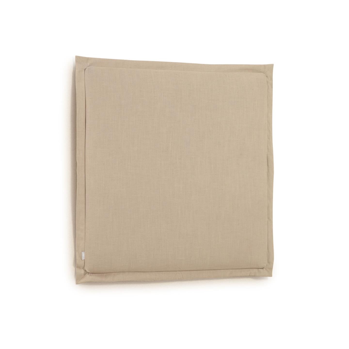 Tanit headboard with beige linen removable cover, for 90 cm beds