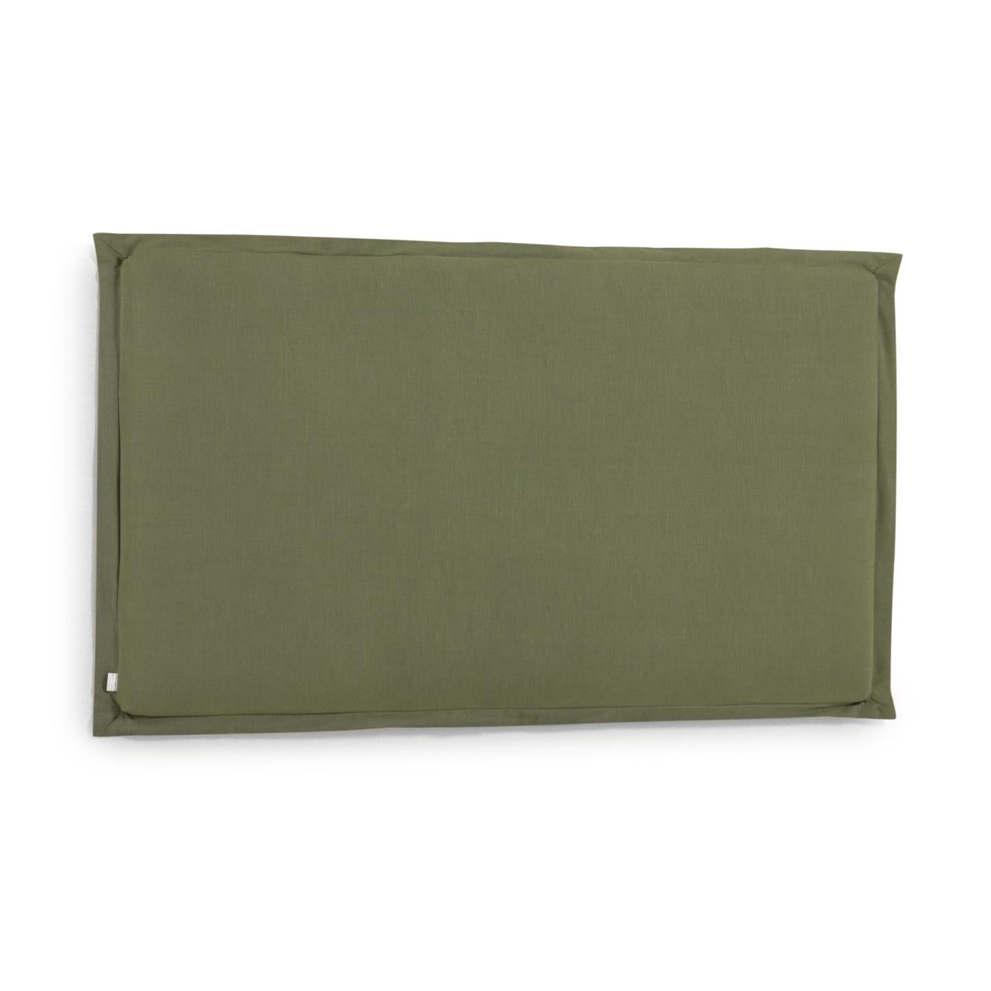 Tanit headboard with green linen removable cover, for 200 cm beds