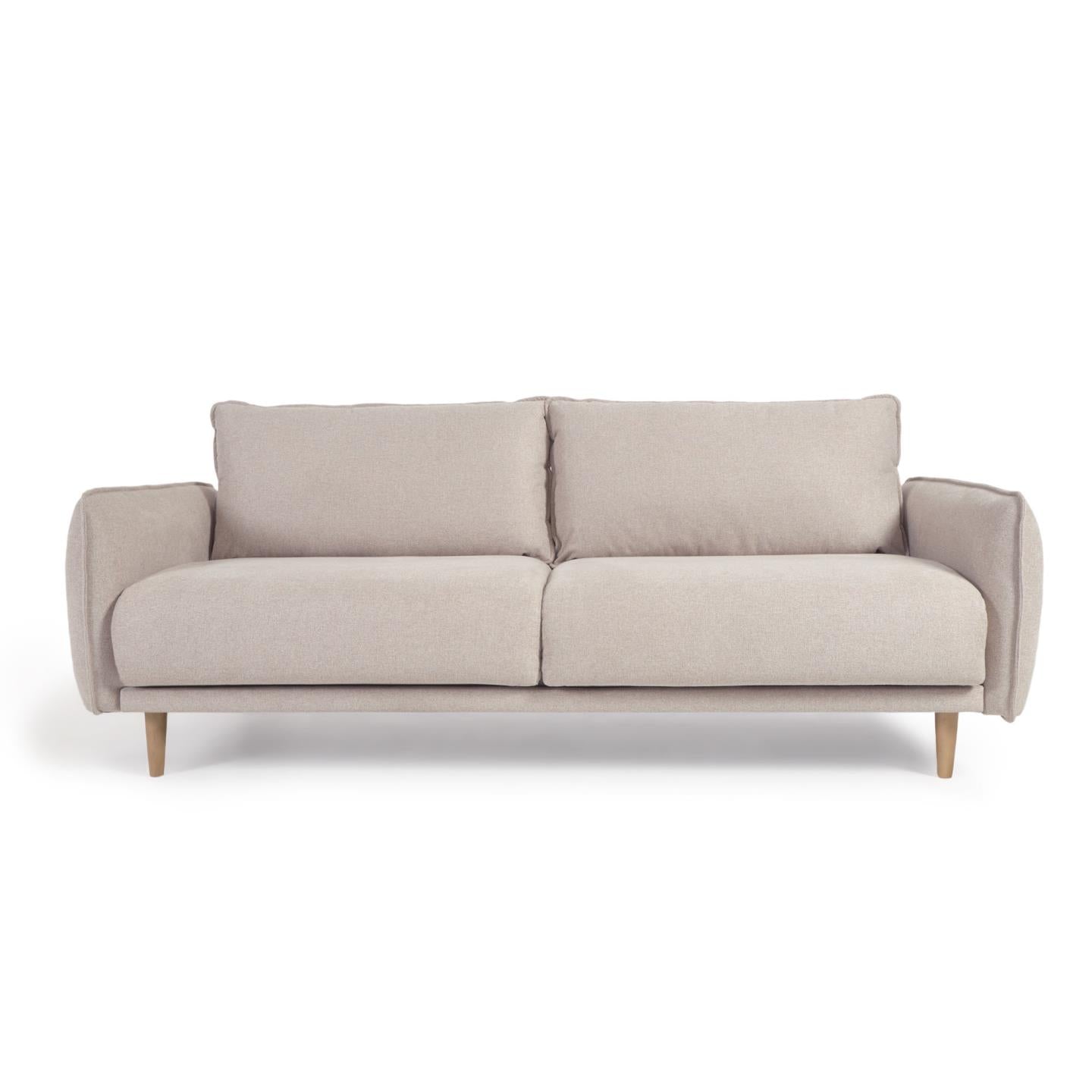 3 seater Carlota sofa in beige, 213 cm