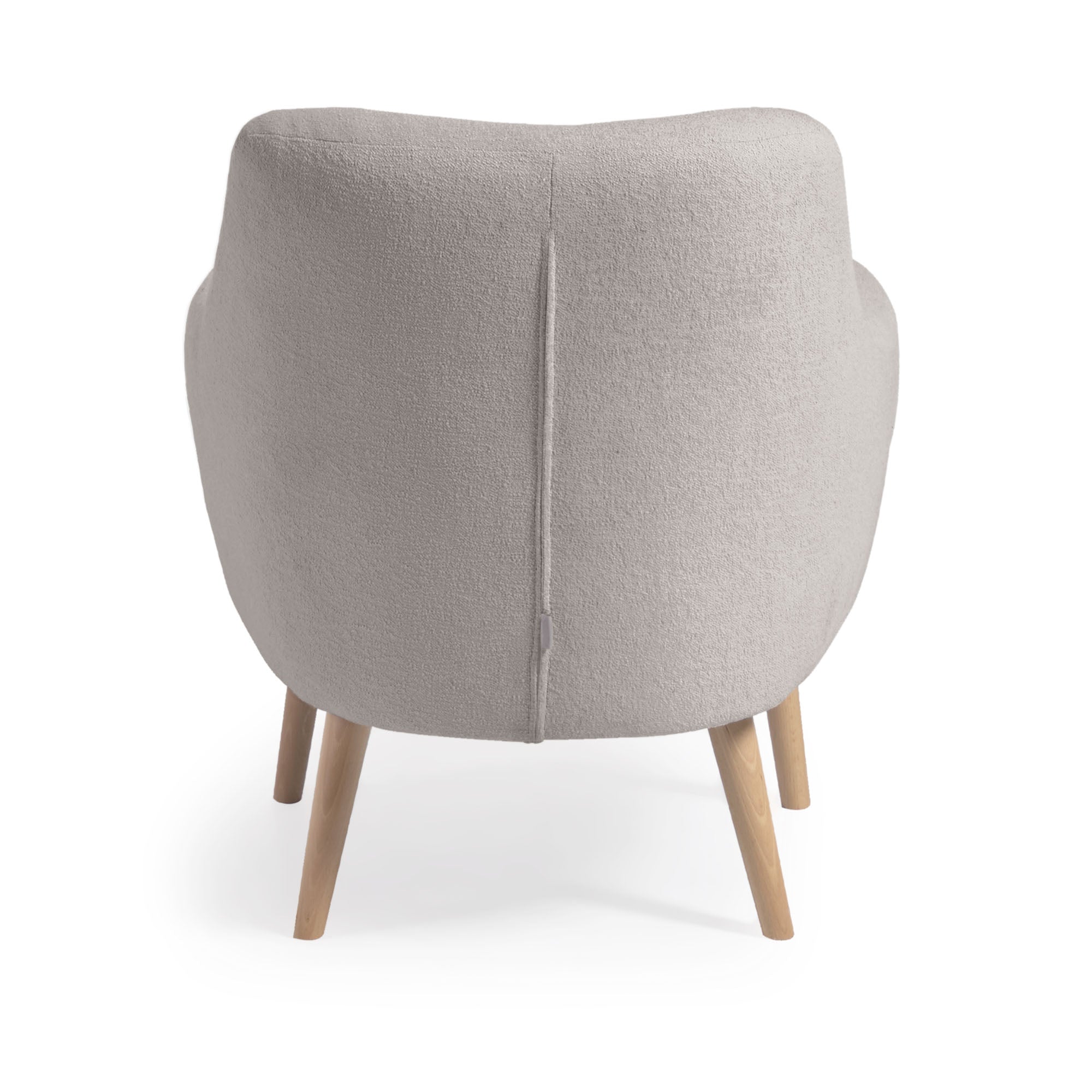 Candela armchair in grey fleece