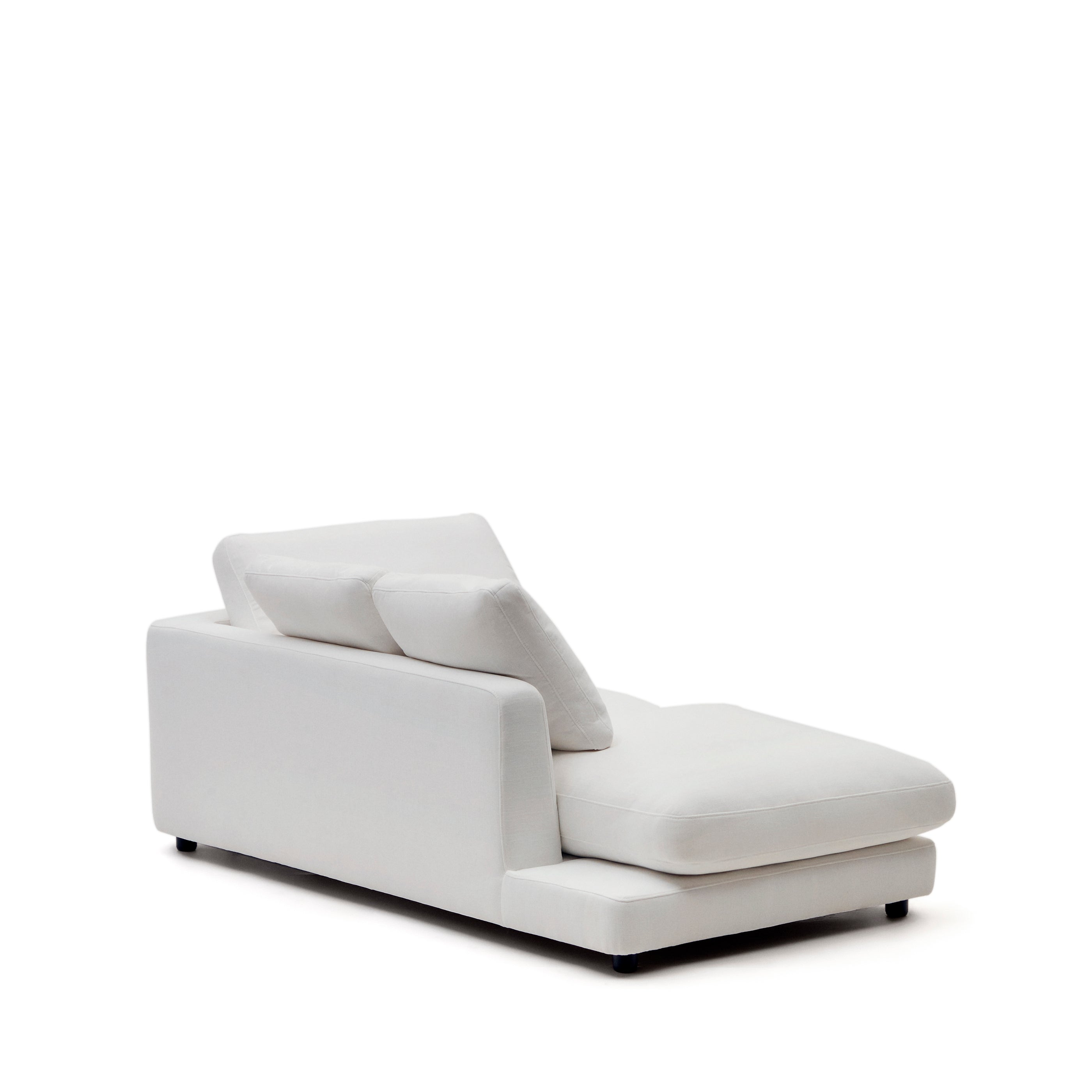 Gala left chaise longue in white, 193 x 105 cm