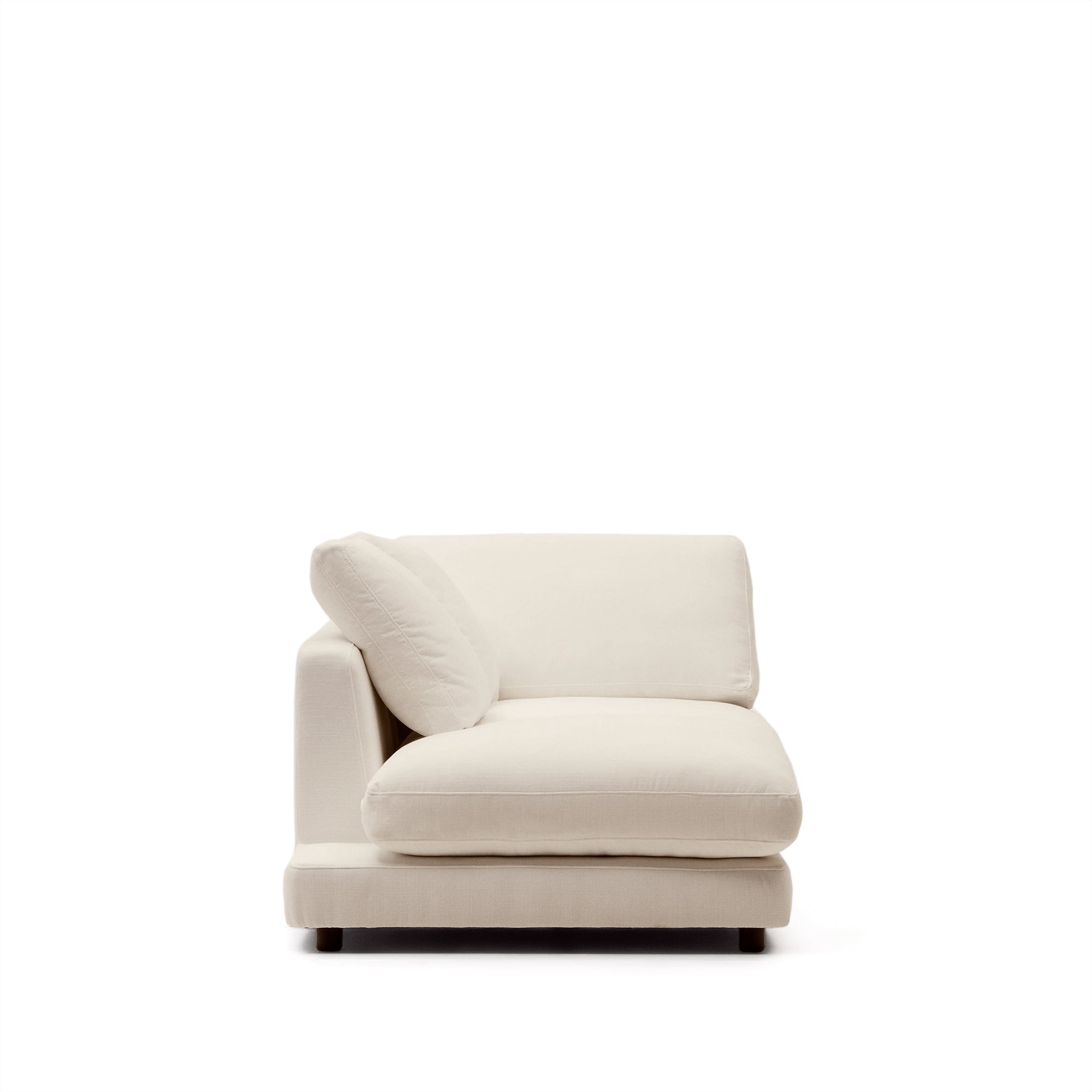 Gala left chaise longue in beige, 193 x 105 cm