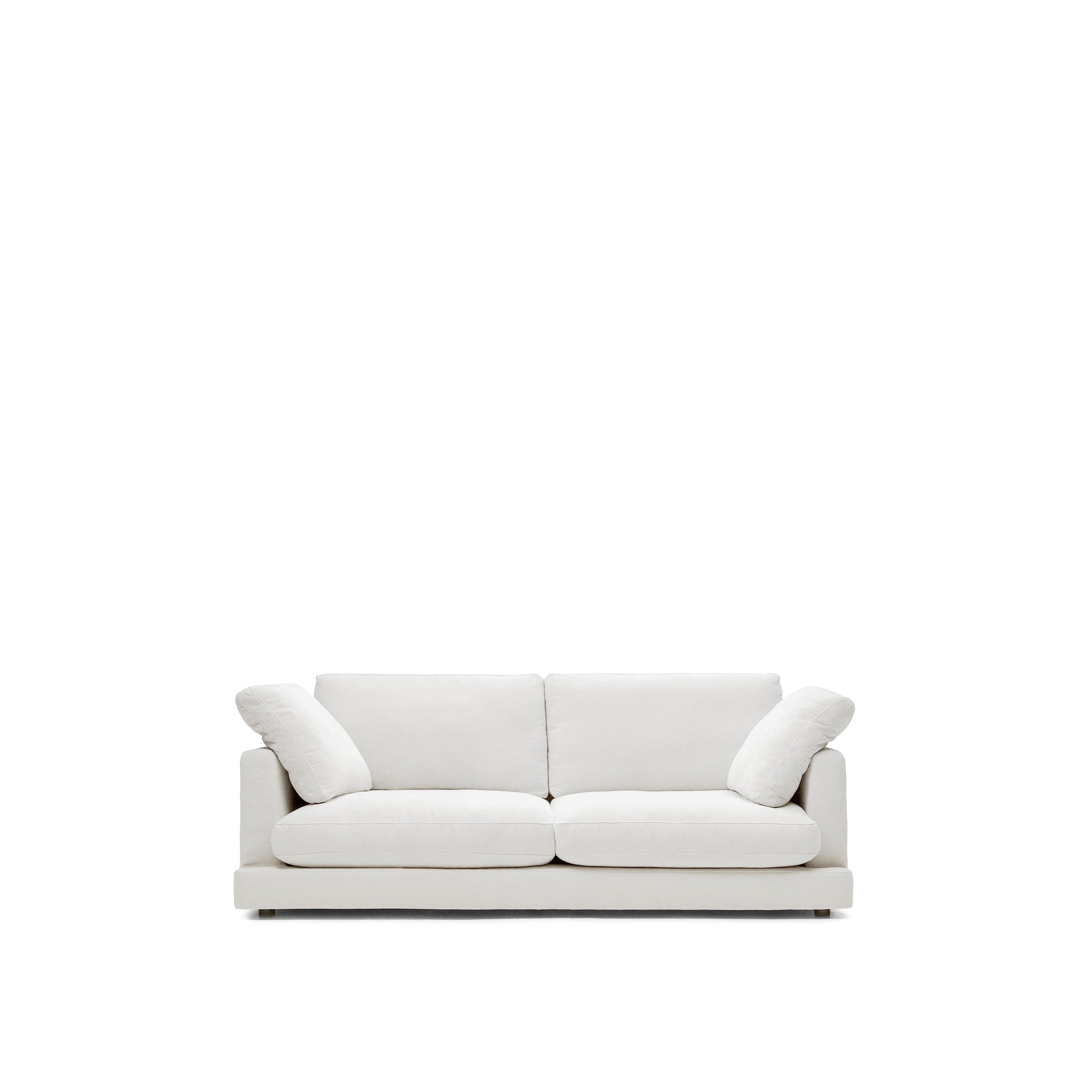 Gala 3 seater sofa in white, 210 cm