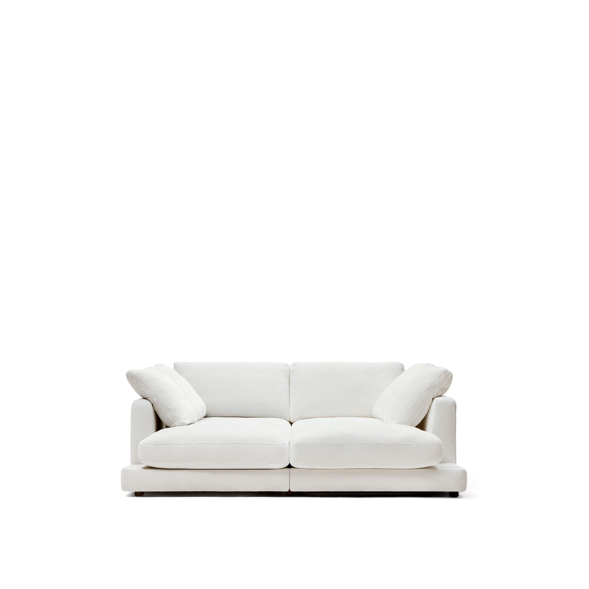 Gala 3 személyes kanapé dupla fekvőfotellel, fehér színben, 210 cm
