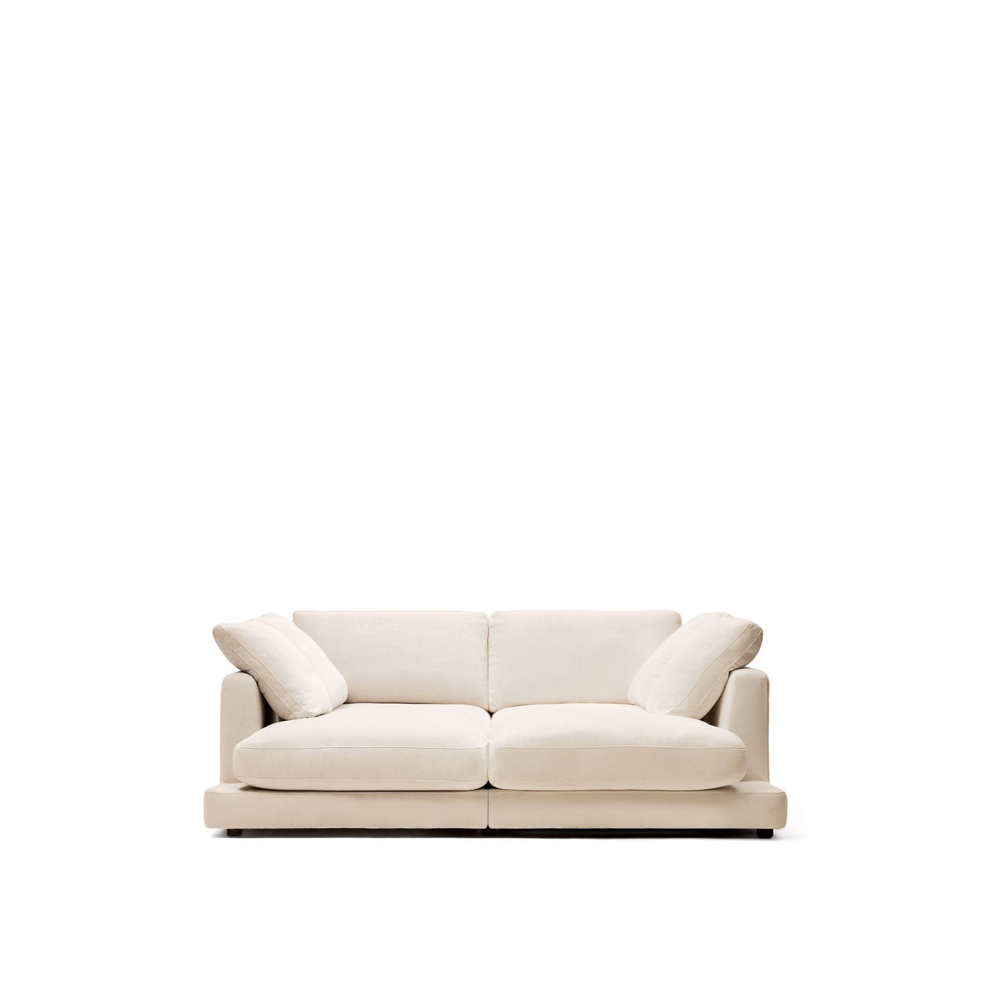 Gala 3 személyes kanapé bézs színben, 210 cm-es, dupla fekvőfotellel