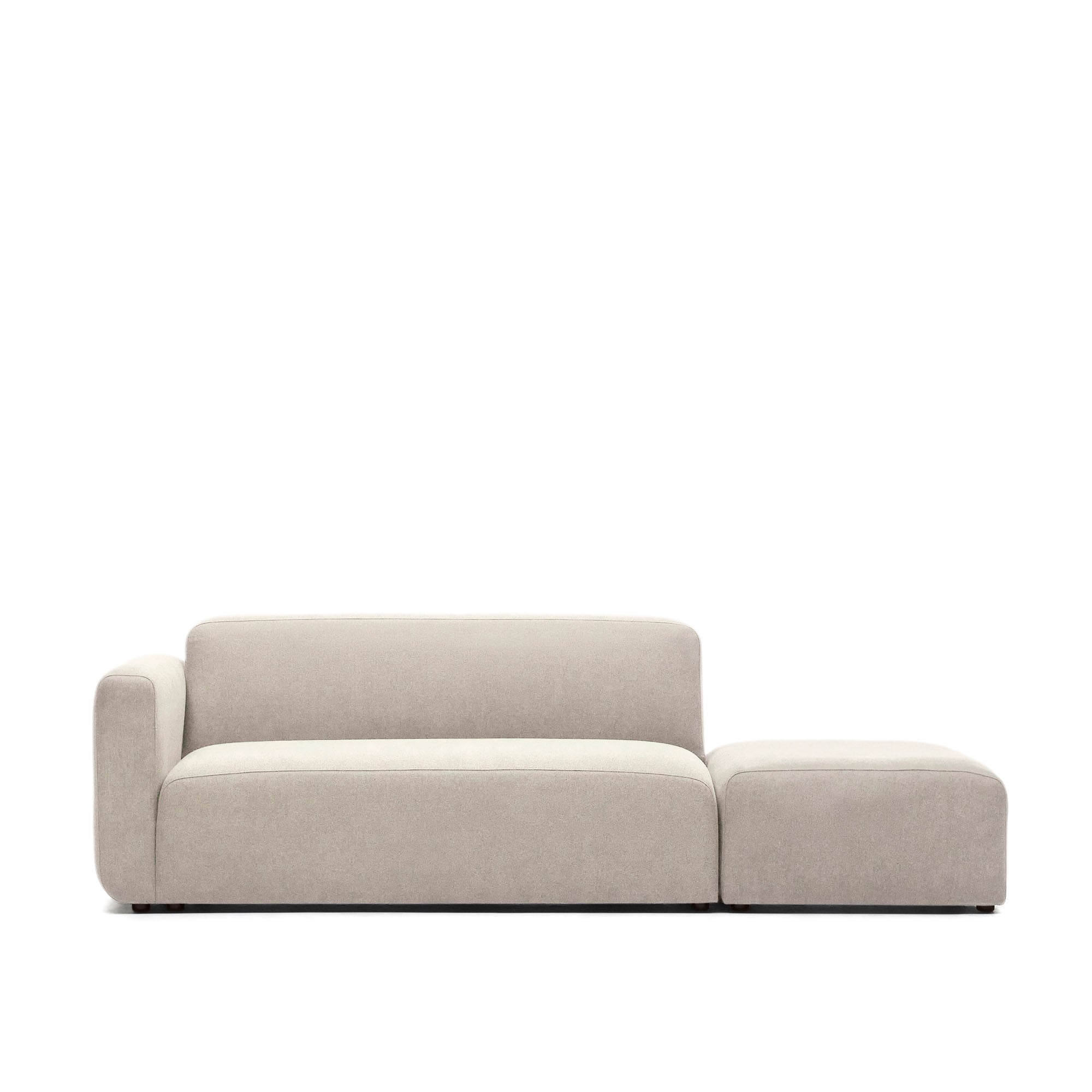 Neom 2 seater modular sofa with back module in beige, 244 cm
