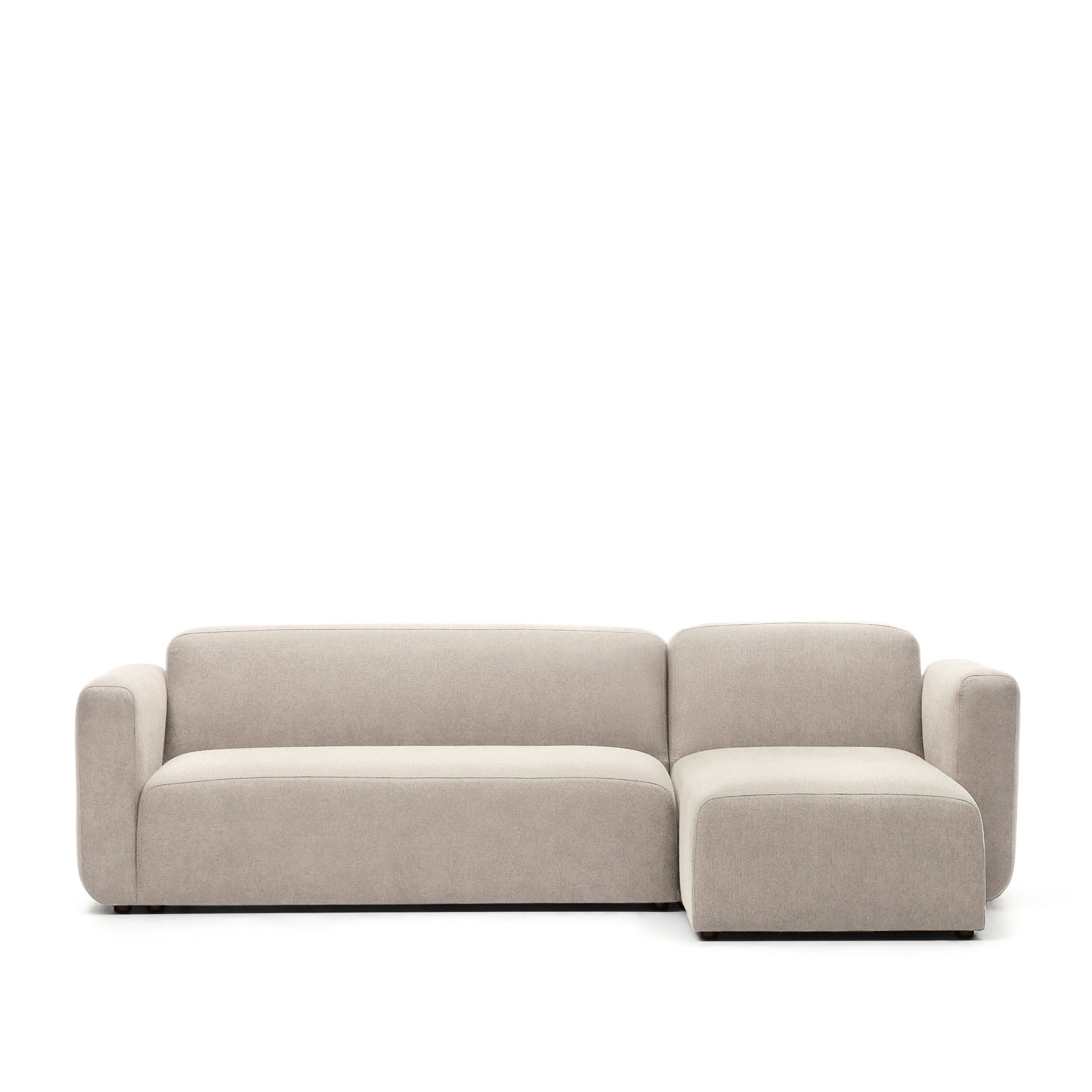 Neom 3 seater modular sofa, right/left chaise longue in beige, 263 cm
