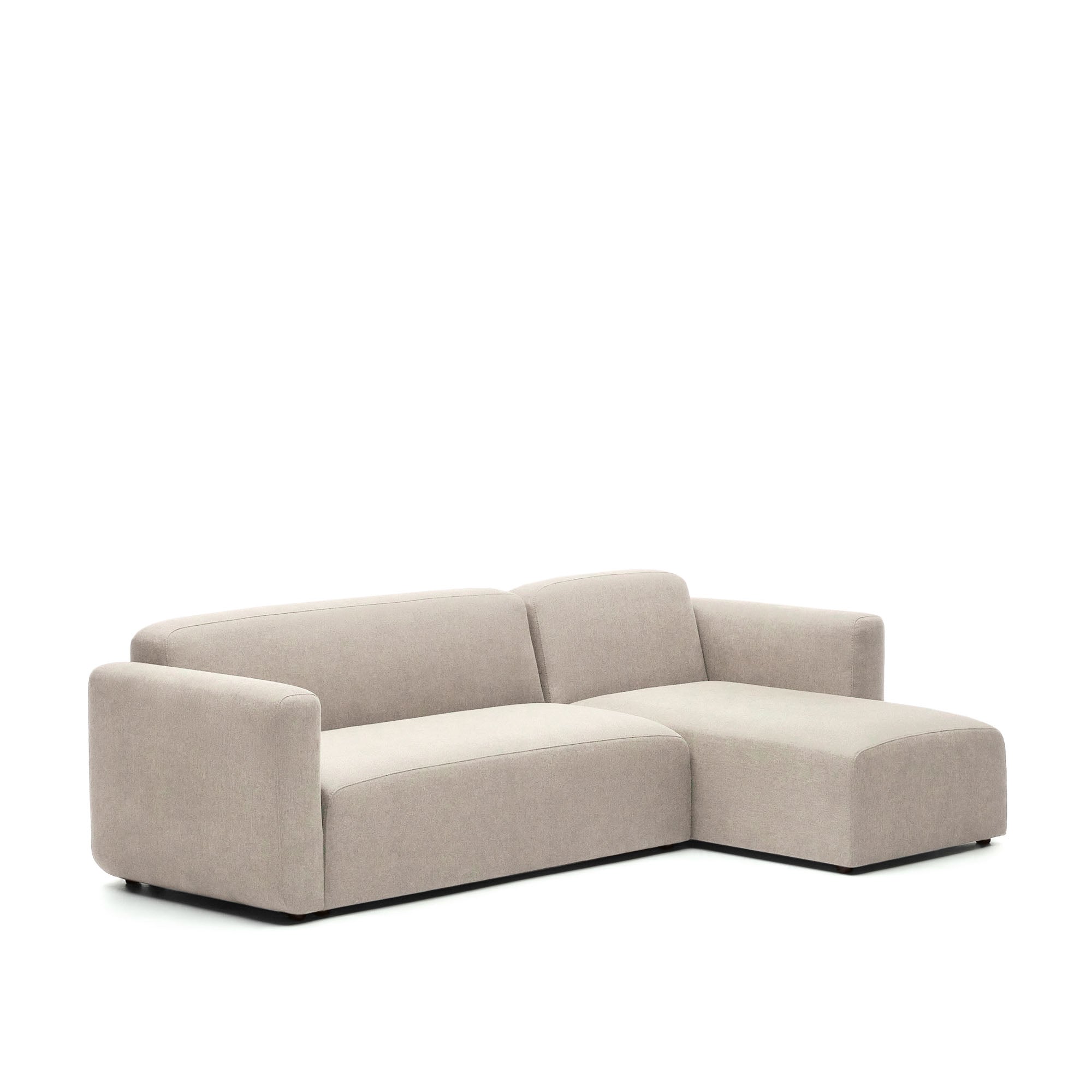Neom 3 személyes moduláris kanapé, jobb/bal oldali fekvőgarnitúra, bézs színben, 263 cm