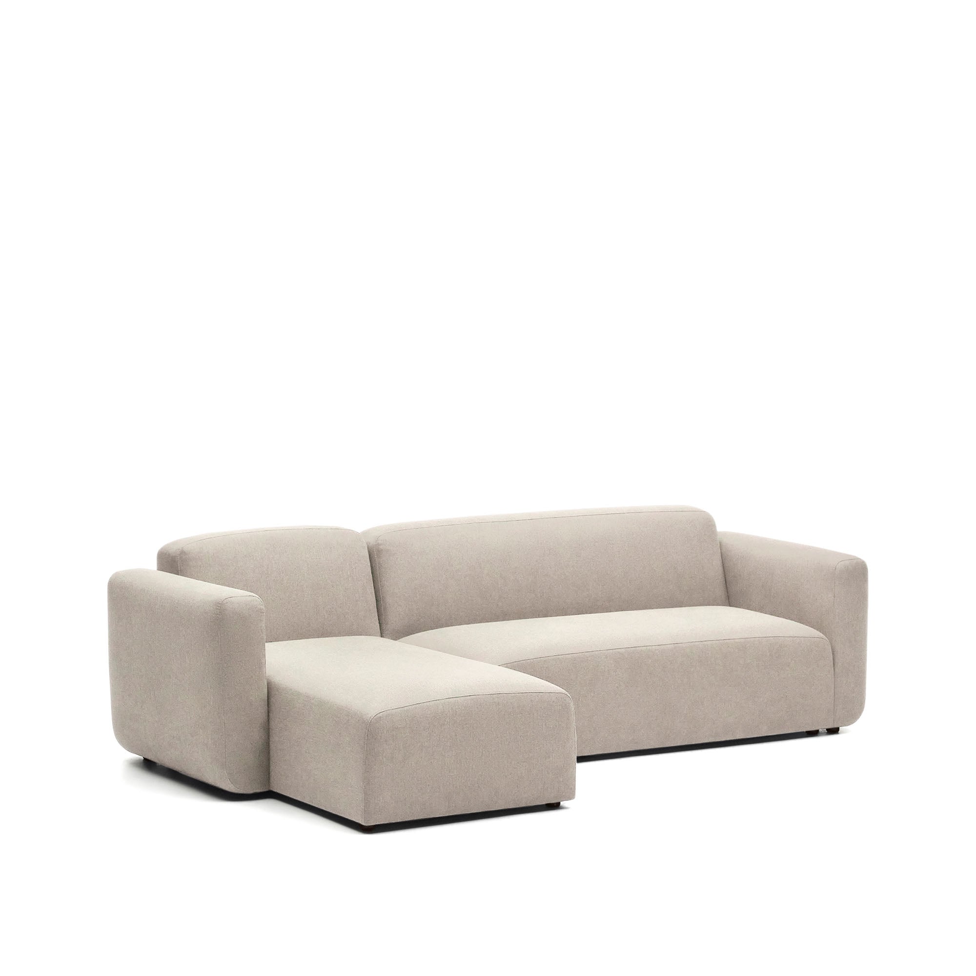 Neom 3 seater modular sofa, right/left chaise longue in beige, 263 cm