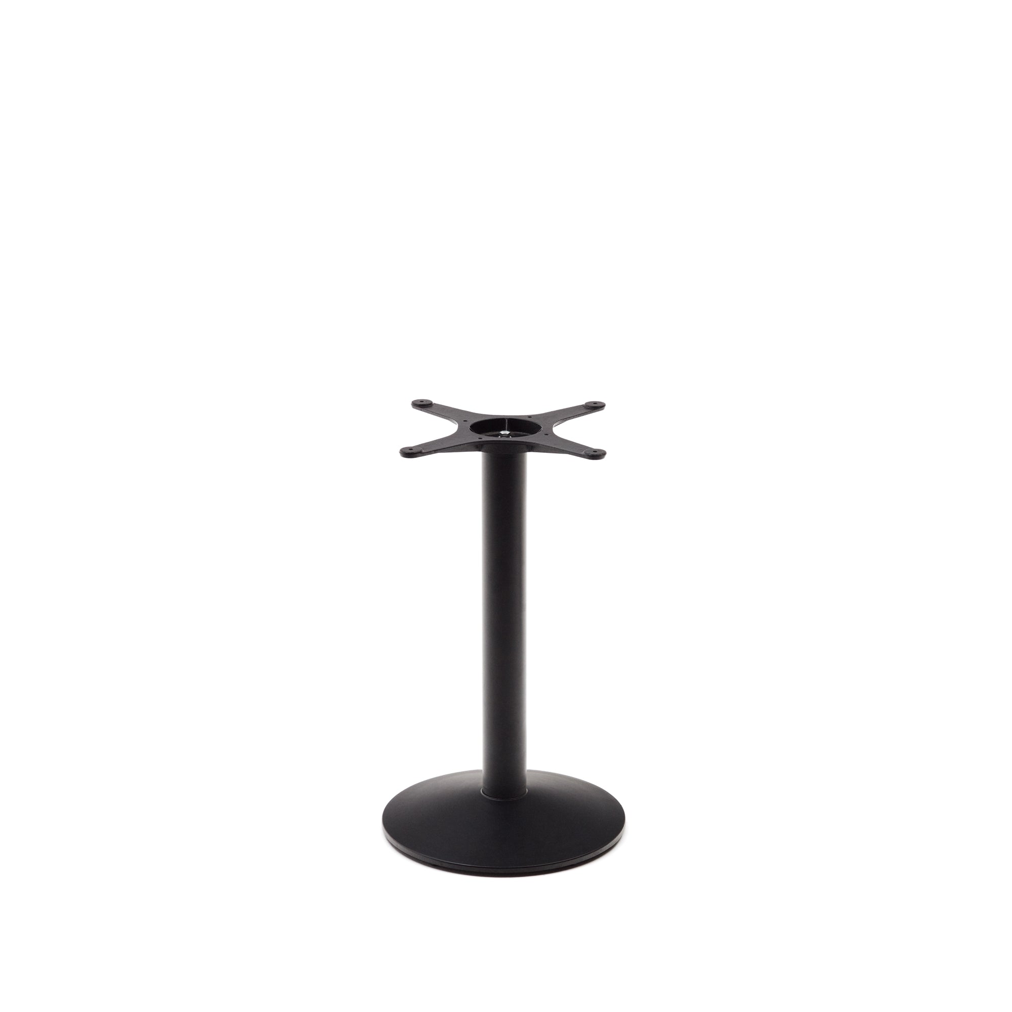 Esilda bárasztal láb kis kerek fém talppal, fekete színű festett kivitelben